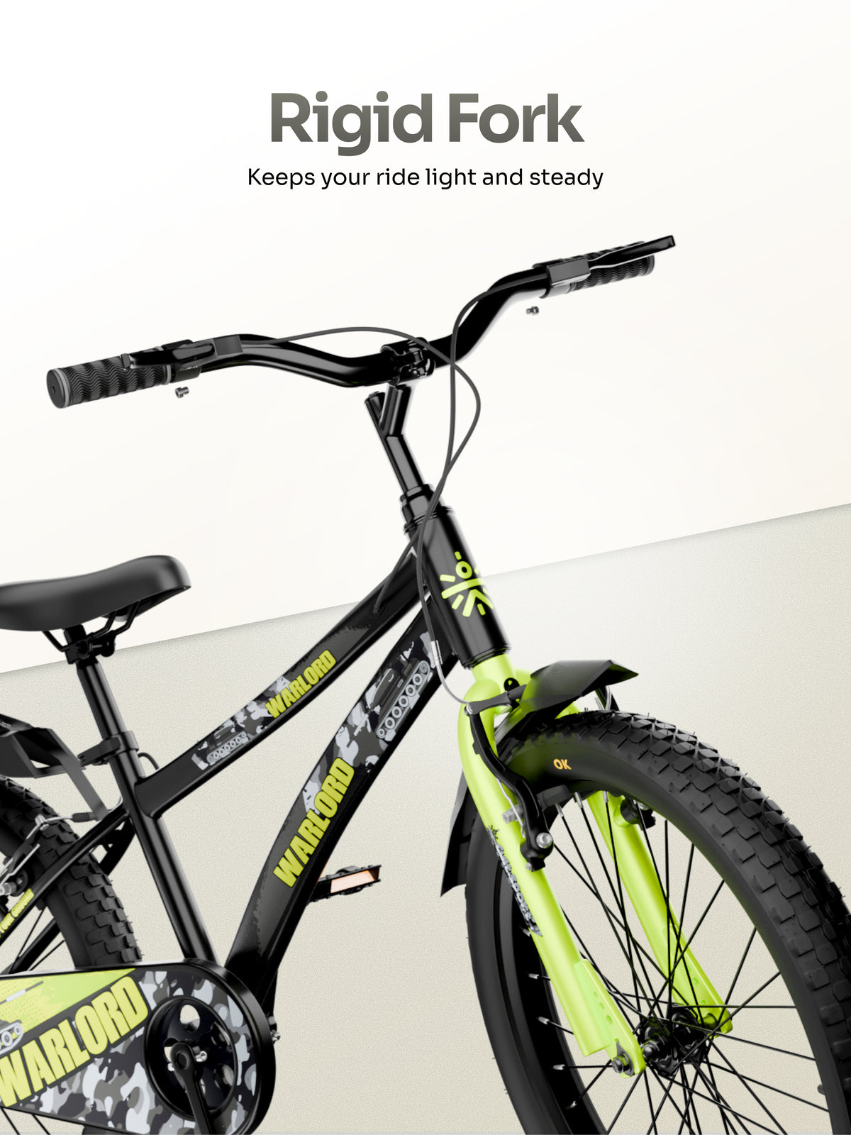 Warlord 20T Steel Frame Kids Bike Black