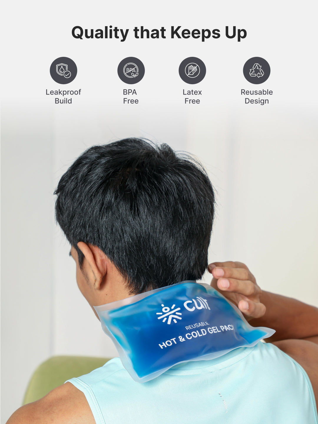 Hot & Cold Gel Pack with Eye Mask Reusable Pain Relief for Headaches, Puffiness, Injuries & Everyday Recovery Pack of 3