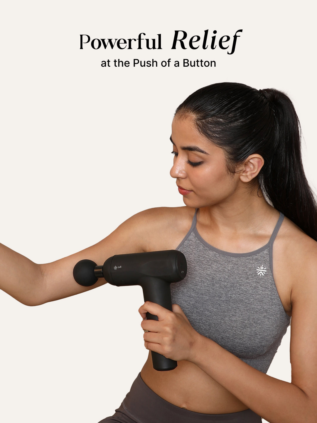 Cult Volt Neo Portable Massage Gun | Upto 4 hour long Battery, Silicone Head, Muscle Pain Relief