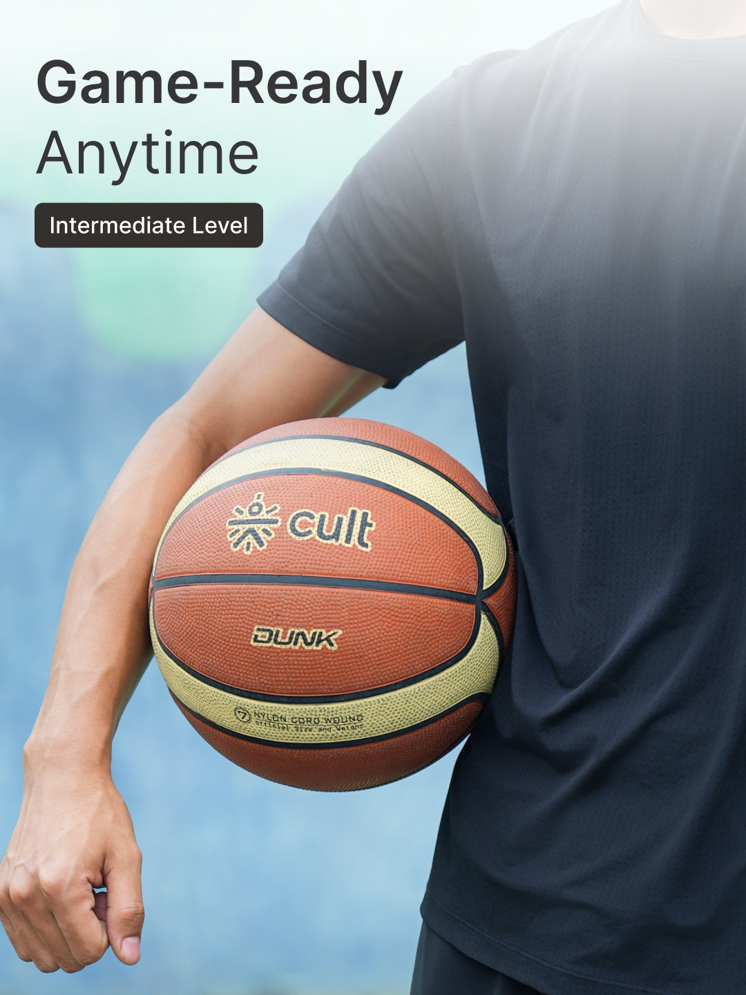 Cult Basketball Combo  Premium Dunk 7 No (Brown/Cream) + Ball Pump