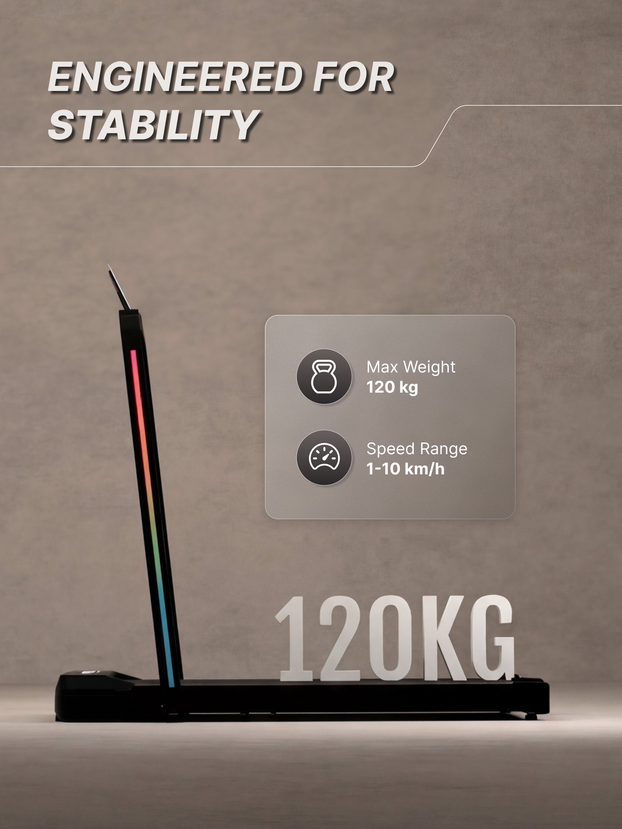 Cult Walking pad 3.5HP Peak DC Motorized Treadmill | Max Speed-10kmph | Max Weight-120kg | Walking Pad for Home Use (with 6 months extended warranty)