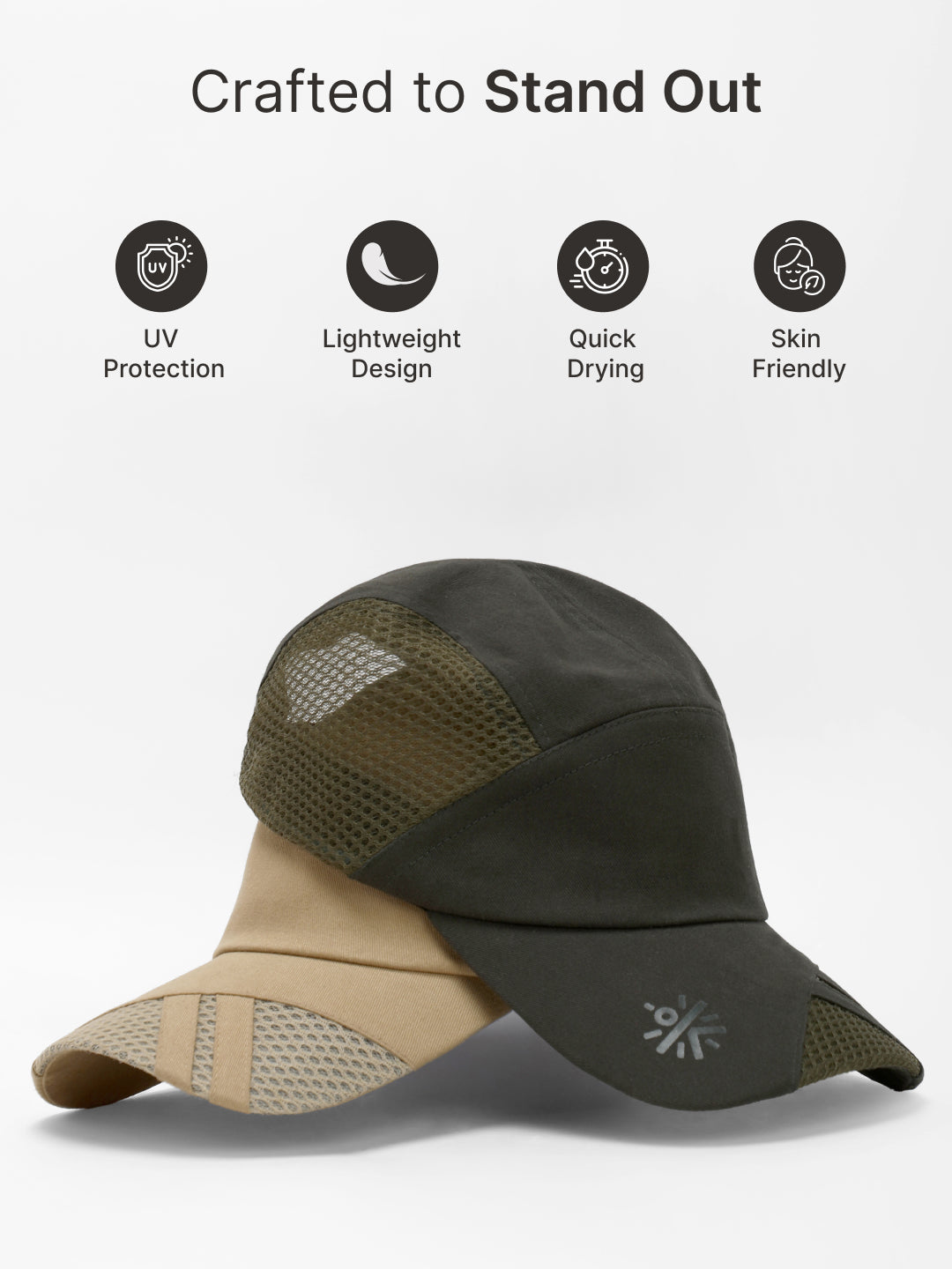 cult Cap With Mesh Beige- Unisex Adjustable Cap for Men & Women