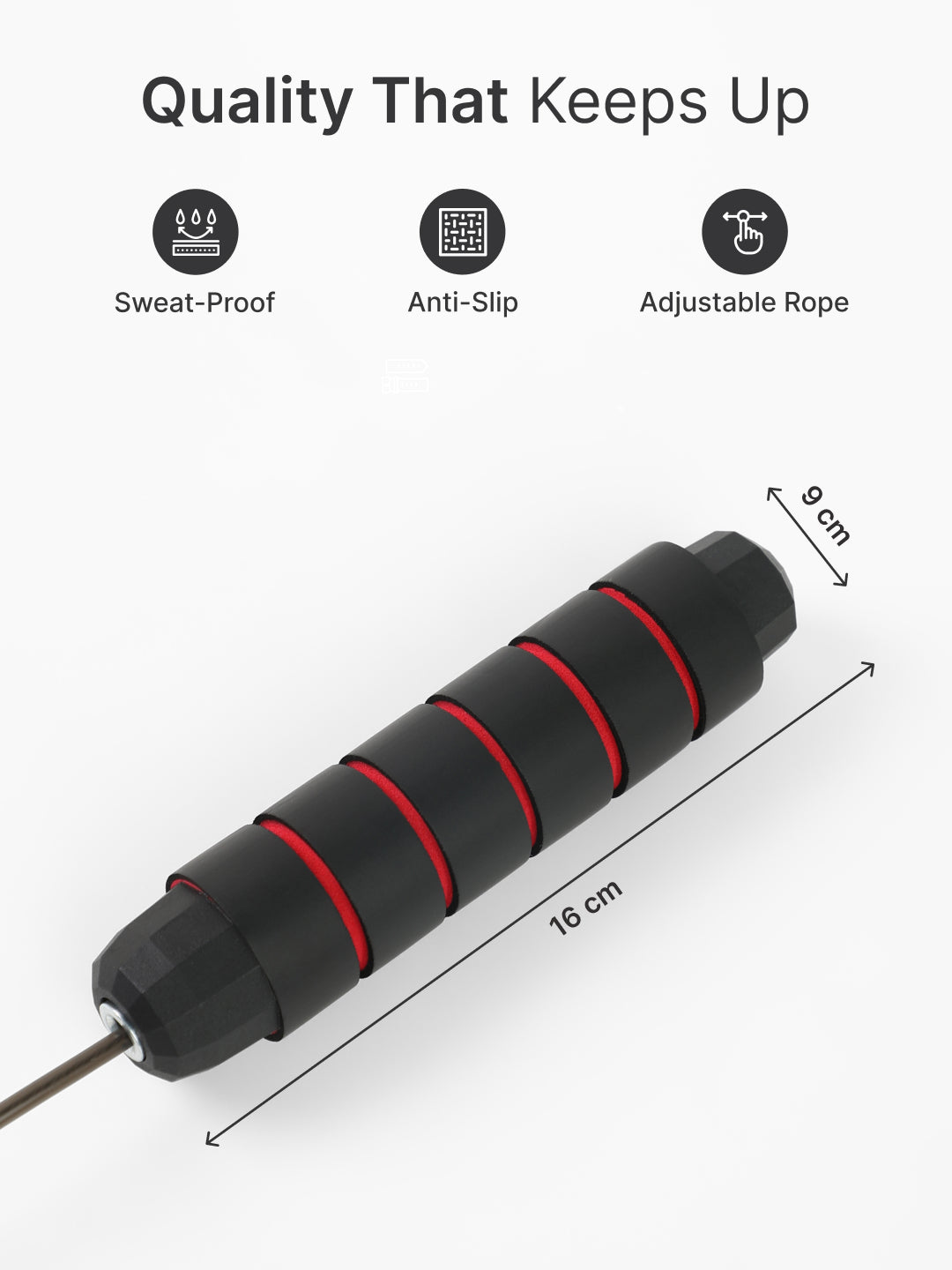 cult Adjustable Skipping Rope with weights Unisex Red