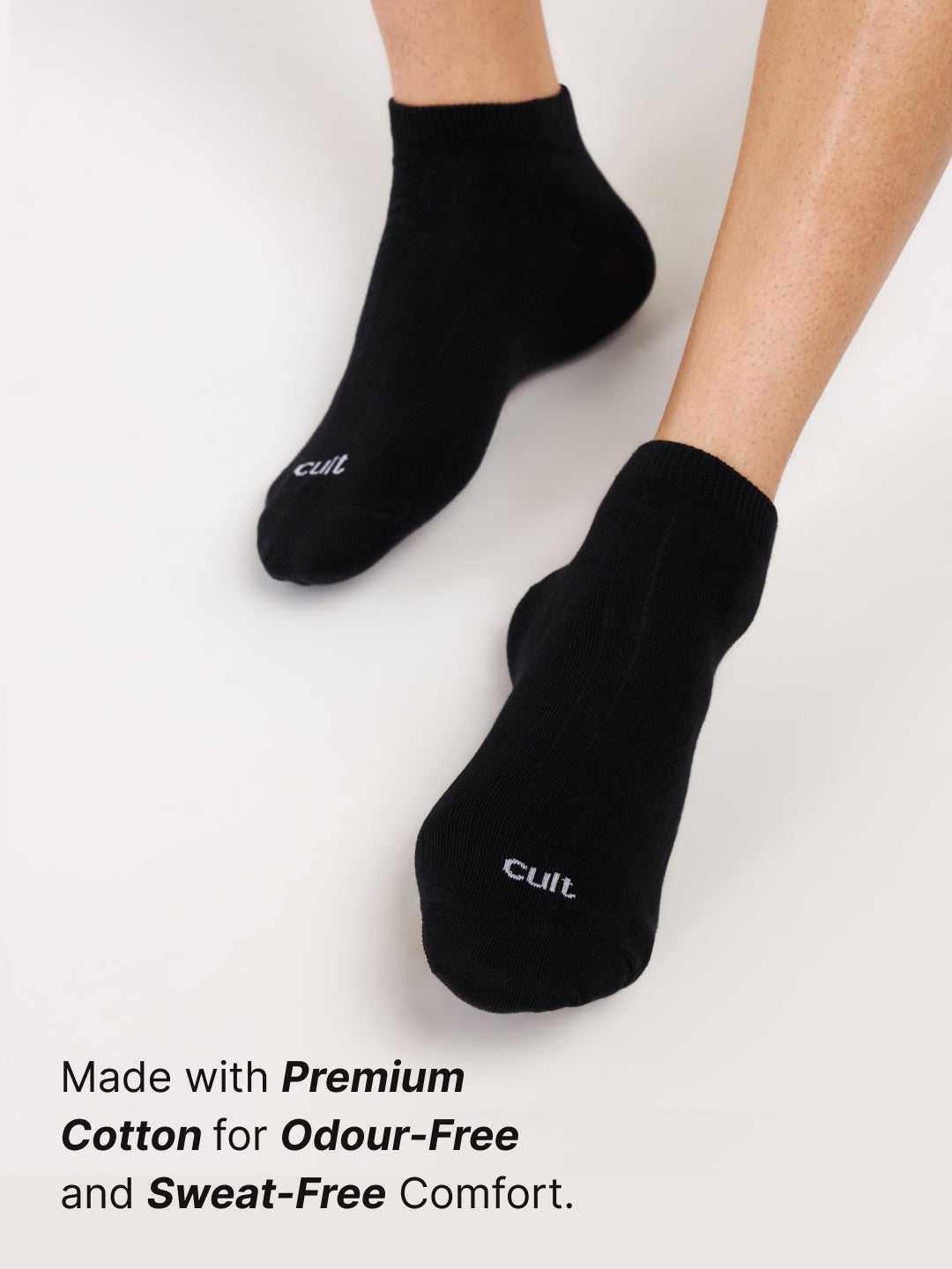 Casual Low Ankle Length Cotton Pack of 3 Socks Black Men