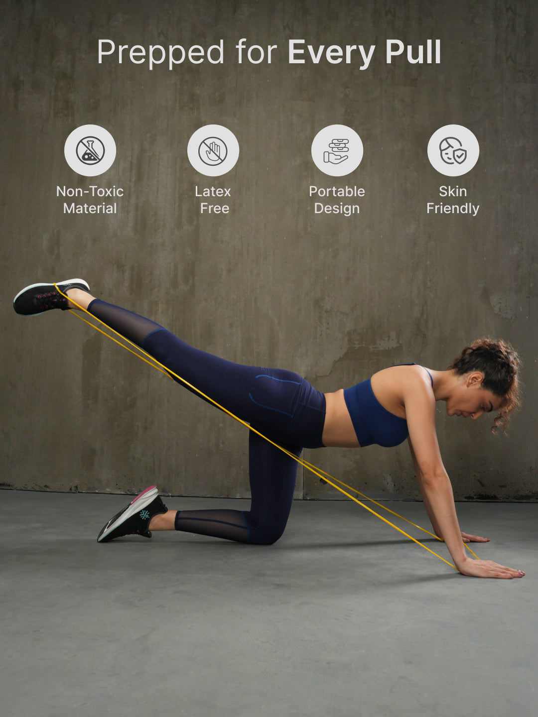 cult Resistance Band for Stretching, Pull Ups, Home Exercise Gym Workout Stretch for Men & Women Yellow 3-7kg Resistances