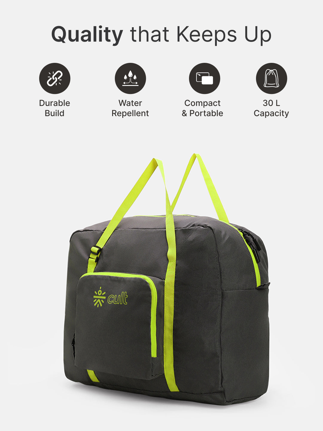 cult Foldable Duffle Bag  30L Olive