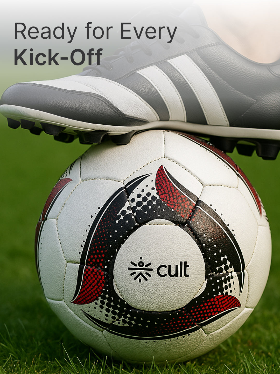Cult Football Combo  MS Glider Red 32P + Ball Pump