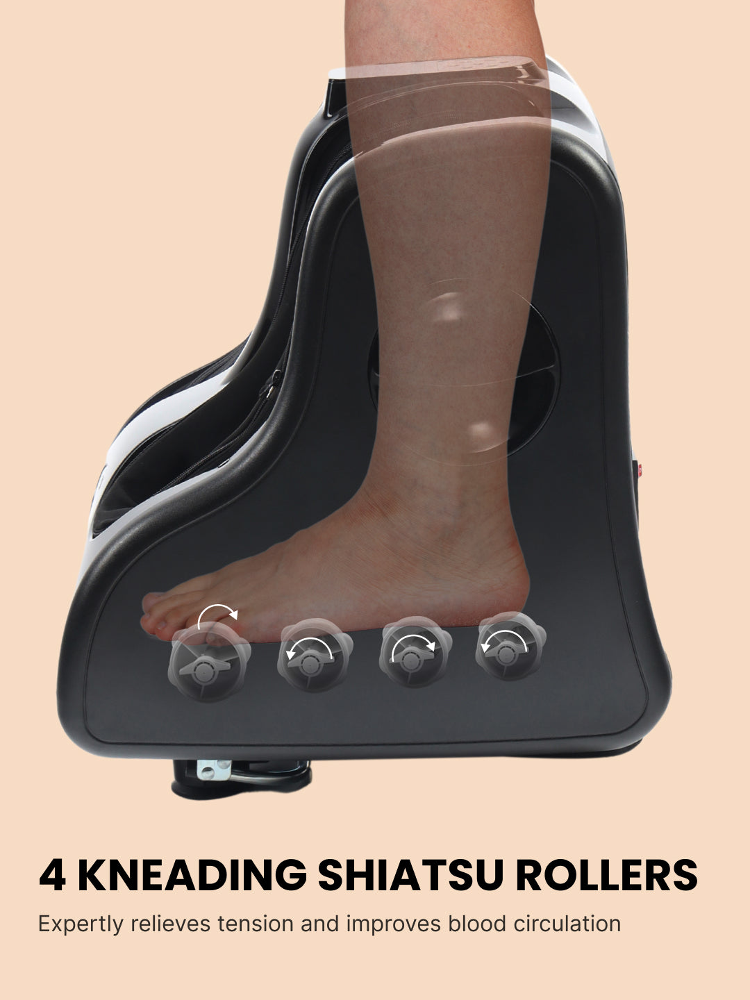 Cult Calm foot & calf Massager with Vibration & Warm Therapy, Air Compression, for Pain Relief and Relaxation