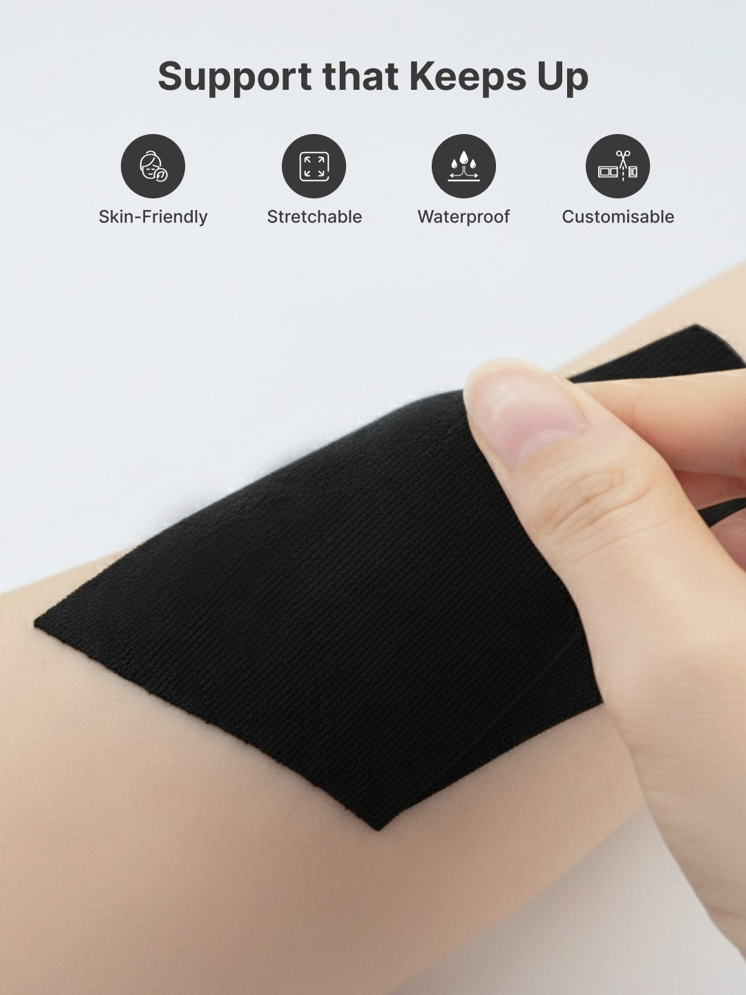 cult Kinesiology Tape Black - Muscle Support & Injury Recovery