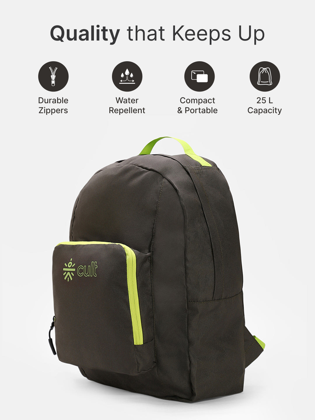 cult Foldable Backpack  25L Olive