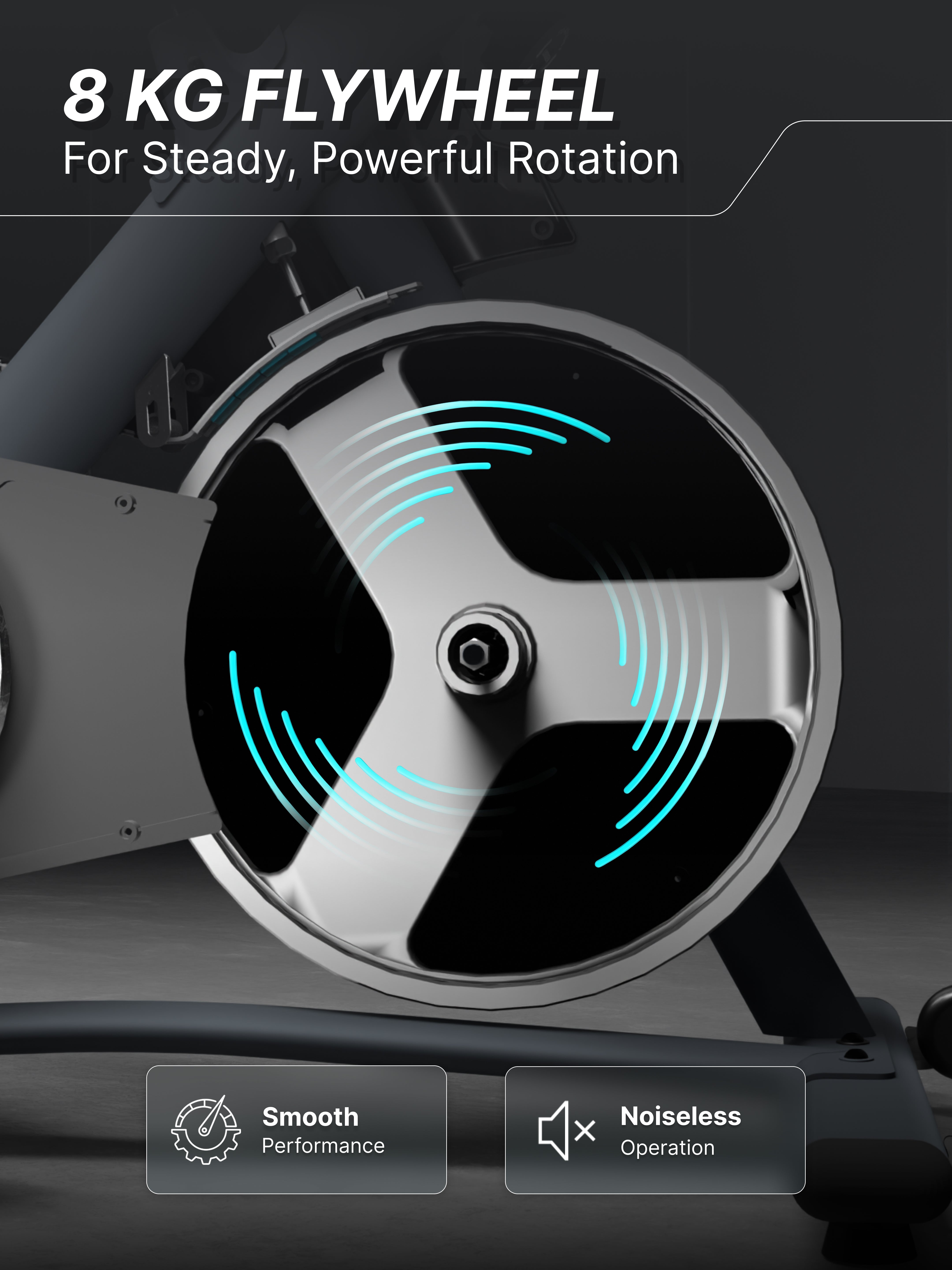 Fitkit by Cult FK7004 Premium Magnetic Spin Bike | 130kg Support | Stepless Resistance & 8kg Flywheel | LCD Display with Heart-Rate Tracking | Tablet Holder | Smooth & Silent Ride for Home Fitness (with 6 Months Extended Warranty)