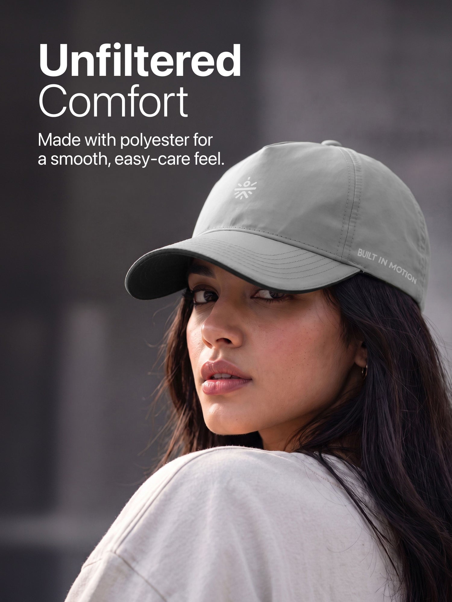 CULT Dry Fit Sports Cap for Men & Women Lightweight Quick Dry Running Cap with Sweatband, UV Protection, Reflective Detailing Adjustable Velcro Closure Grey