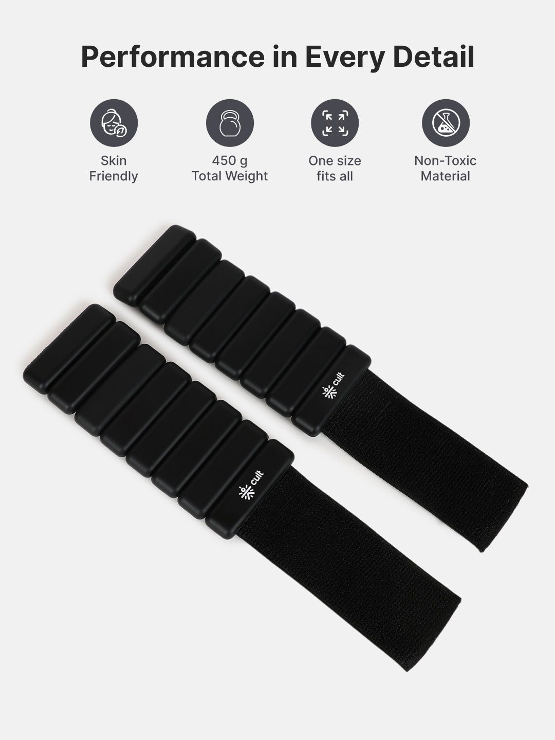 Adjustable Ankle and Wrist Weights (450 g X 2) pair with Removable 60 g Slots Blue  Customizable Weights for Running, Walking, Yoga & Workouts