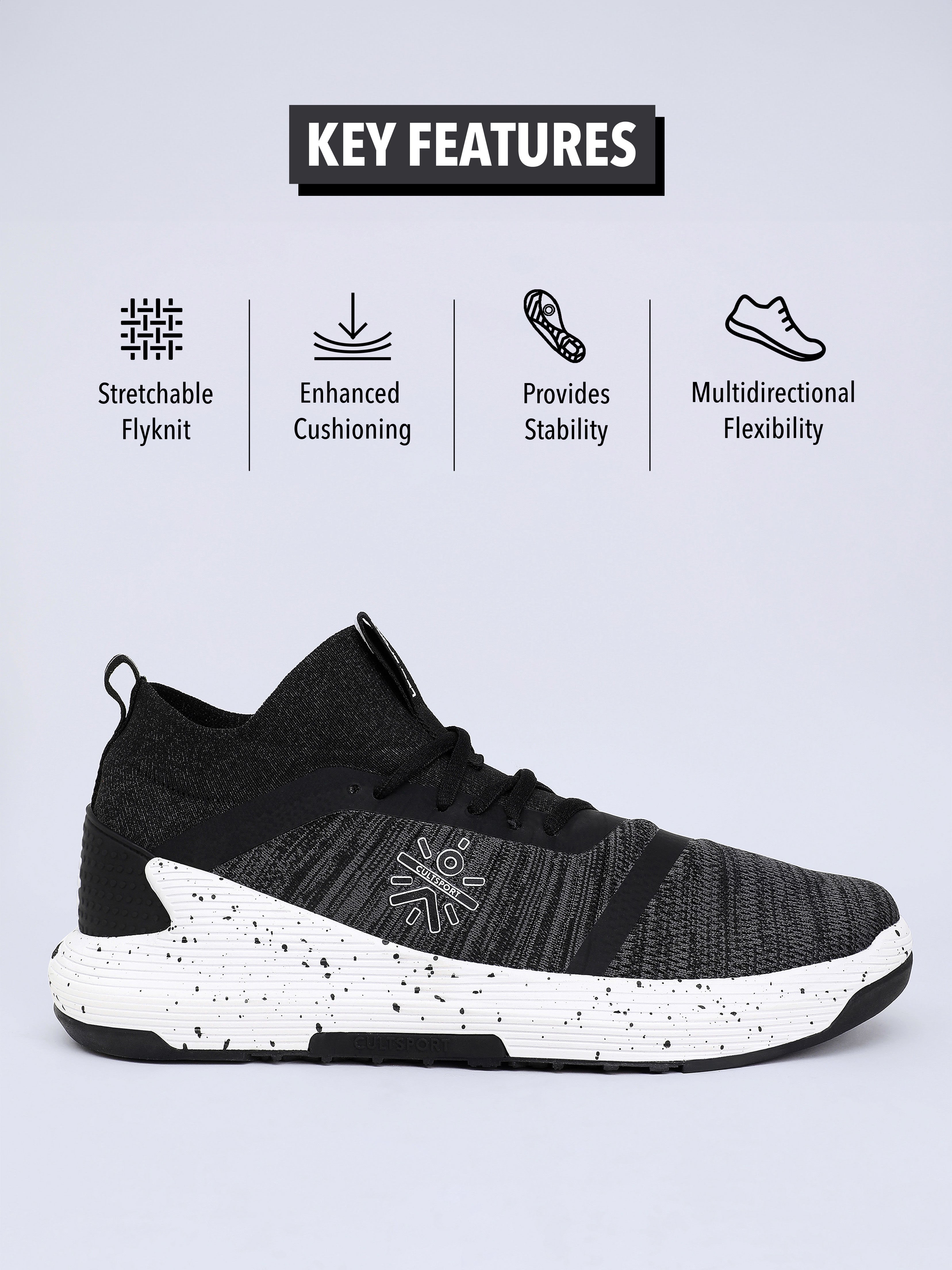 cult Pro-Train Men Training Shoes - Black/White