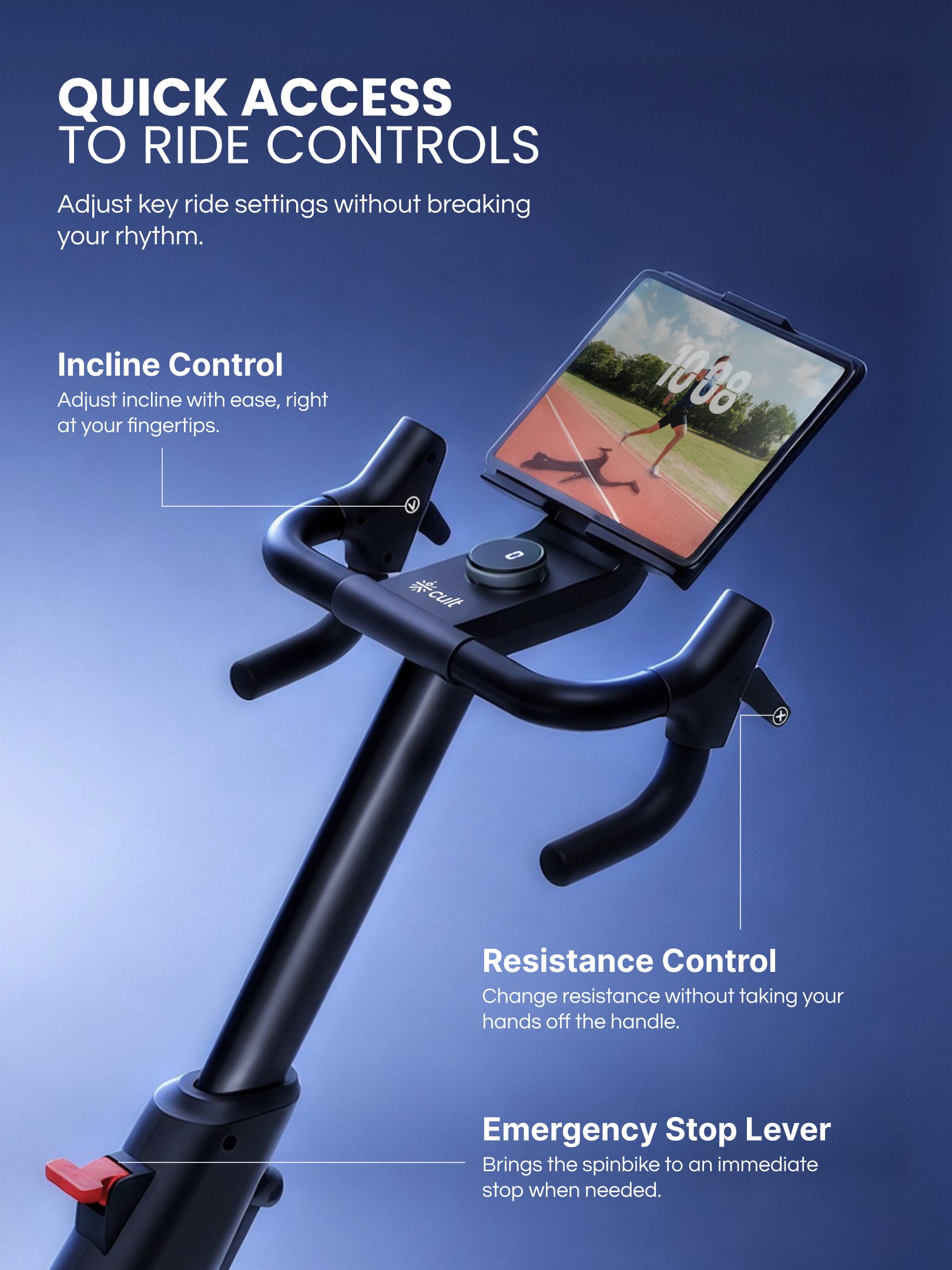 Cult Helix Magnetic Spin Bike with 8 Kg Flywheel | 8-Level Incline & Decline - Train for Hills, Flats, and Descents | 32-Level Magnetic Resistance | 120 Max User Weight | 3 Preset Programs - Black