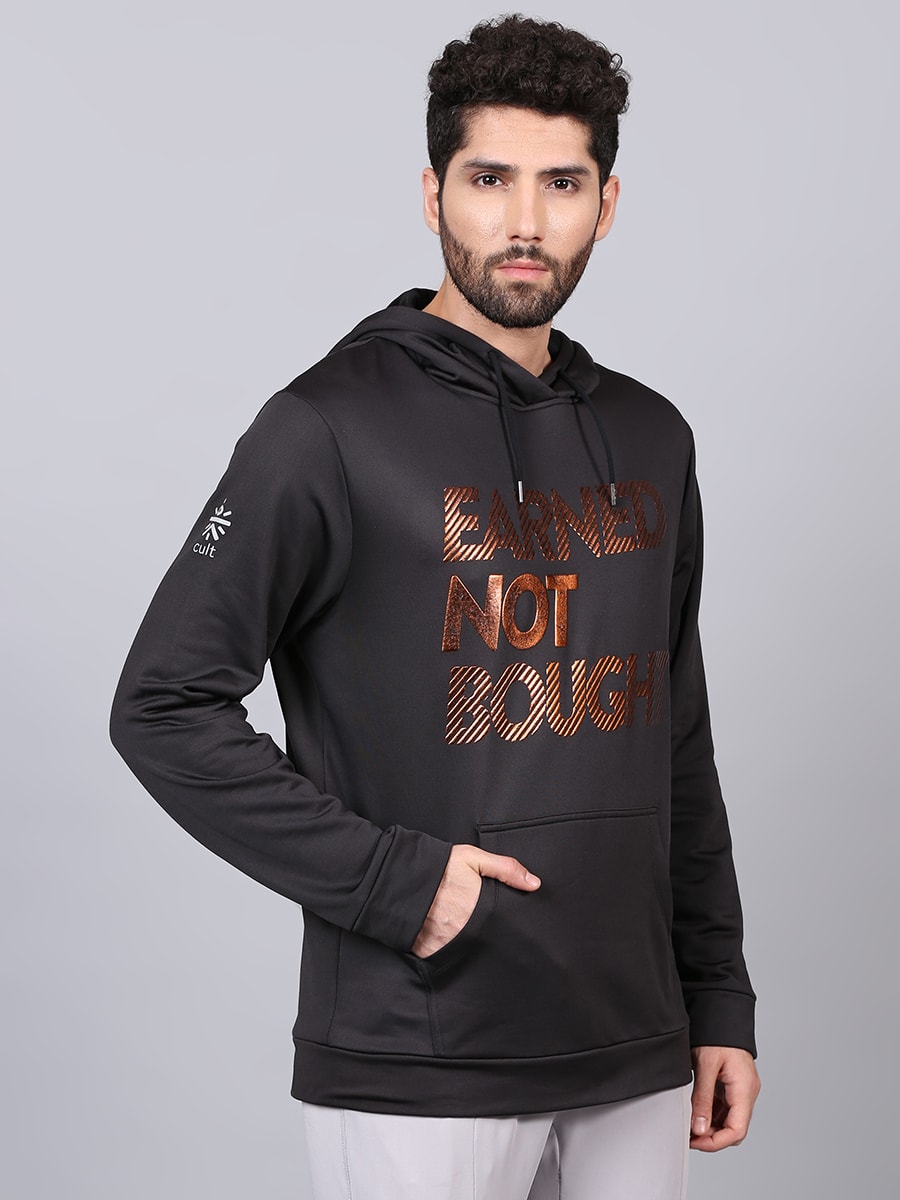 Men Black Challenge Hoodie