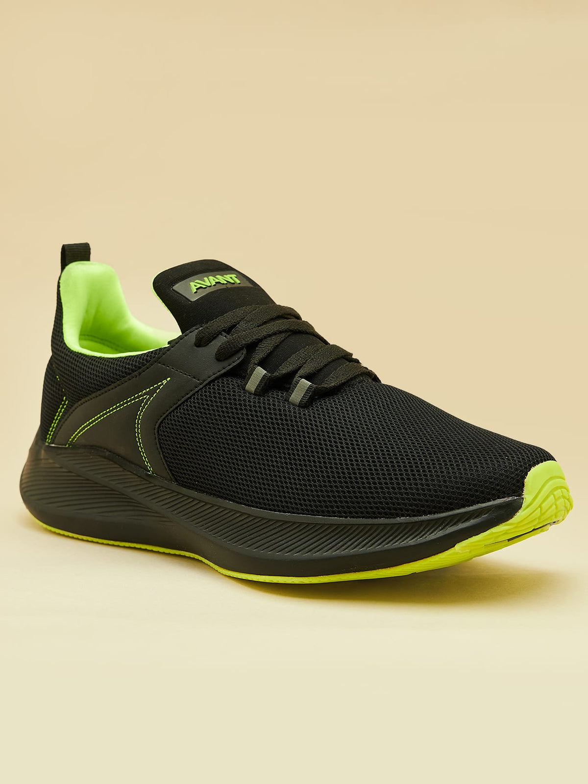Avant Mens Ultra Flex Walking Shoes, TPR outsoles, Black