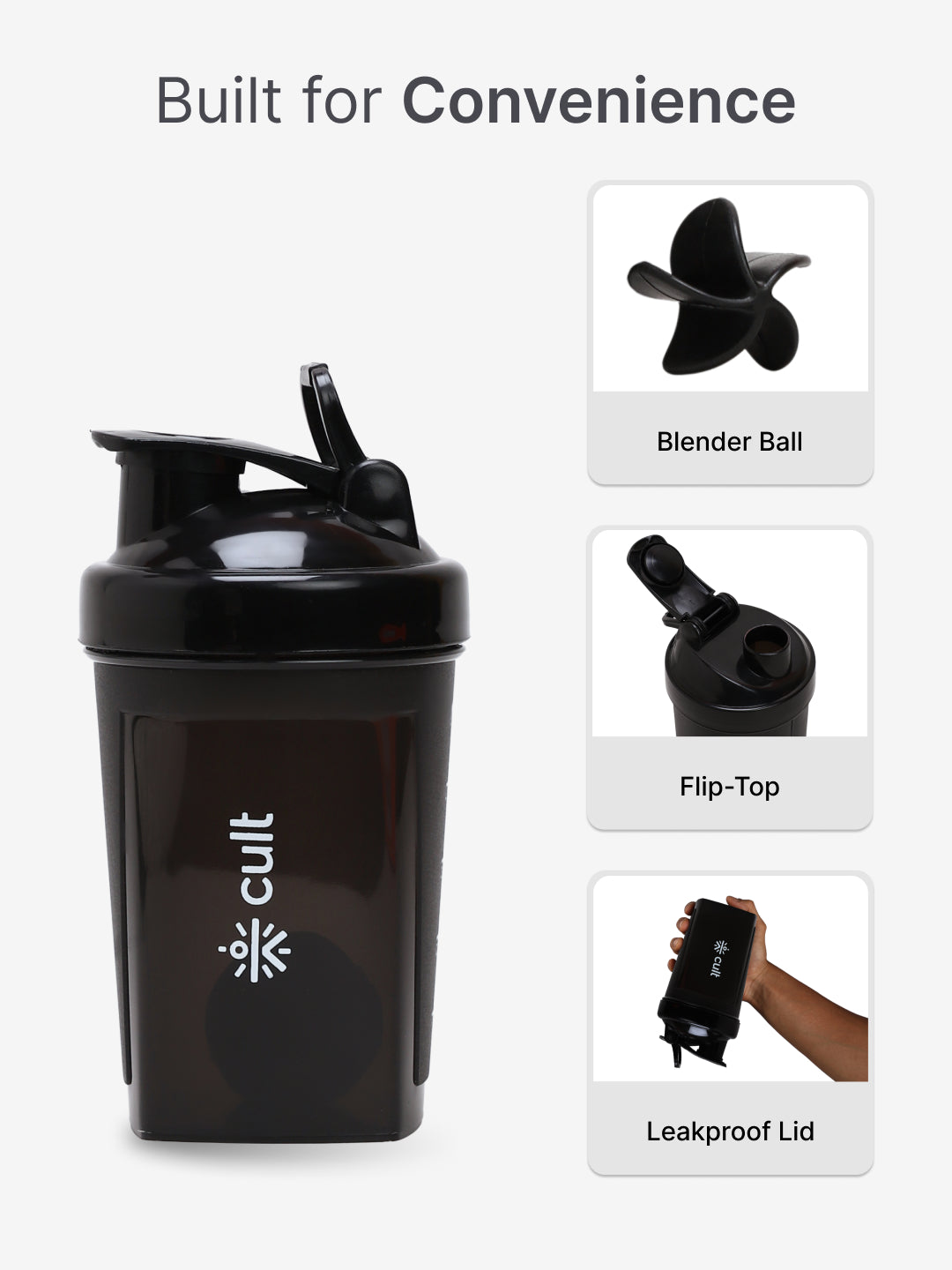 cult Micro Shaker 500ML Unisex Black