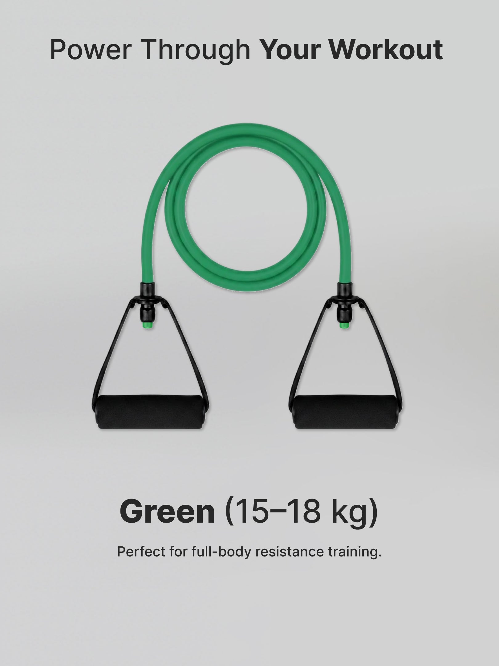Cult Toning Tube for Exercise & Stretching with Foam Handles, Door Anchor | Resistance Band Suitable for Home & Gym Workout for Men & Women | Heavy Resistance 20-25 Kgs, Green