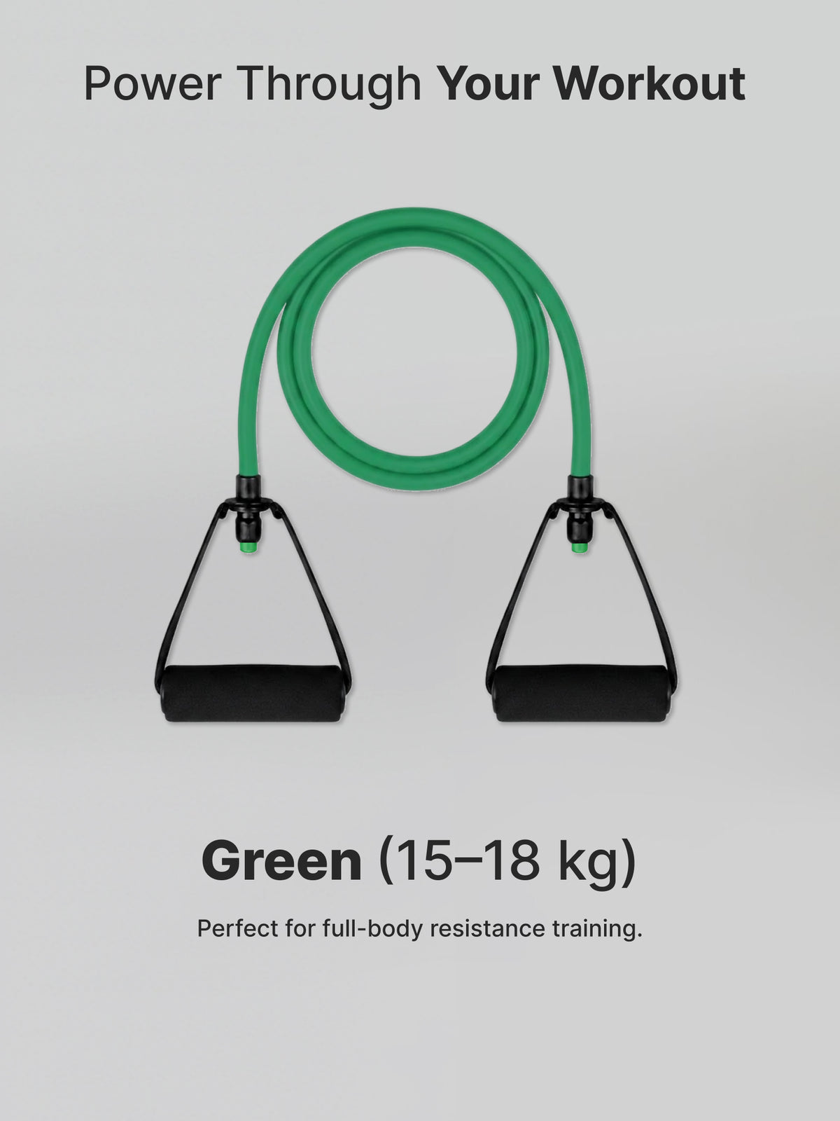 Cult Toning Tube for Exercise & Stretching with Foam Handles, Door Anchor | Resistance Band Suitable for Home & Gym Workout for Men & Women | Heavy Resistance 20-25 Kgs, Green