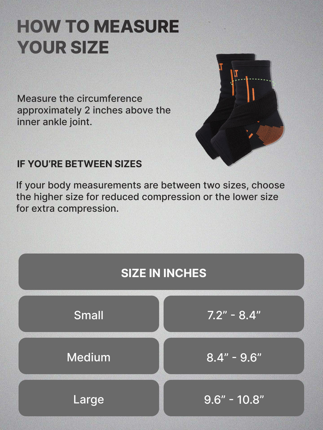 Cult Ankle Support with Elastic Strap | For Ankle Pain Relief | Stretchable Ankle support for Sports | Adjustable Free Size | Black Orange