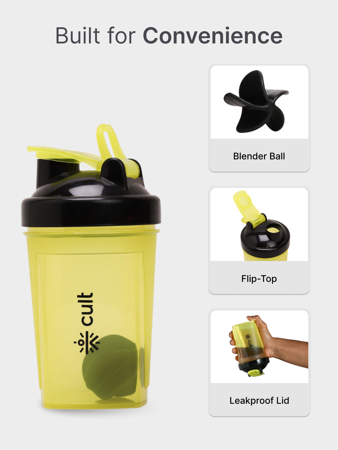 cult Micro Shaker 500ML Unisex Yellow