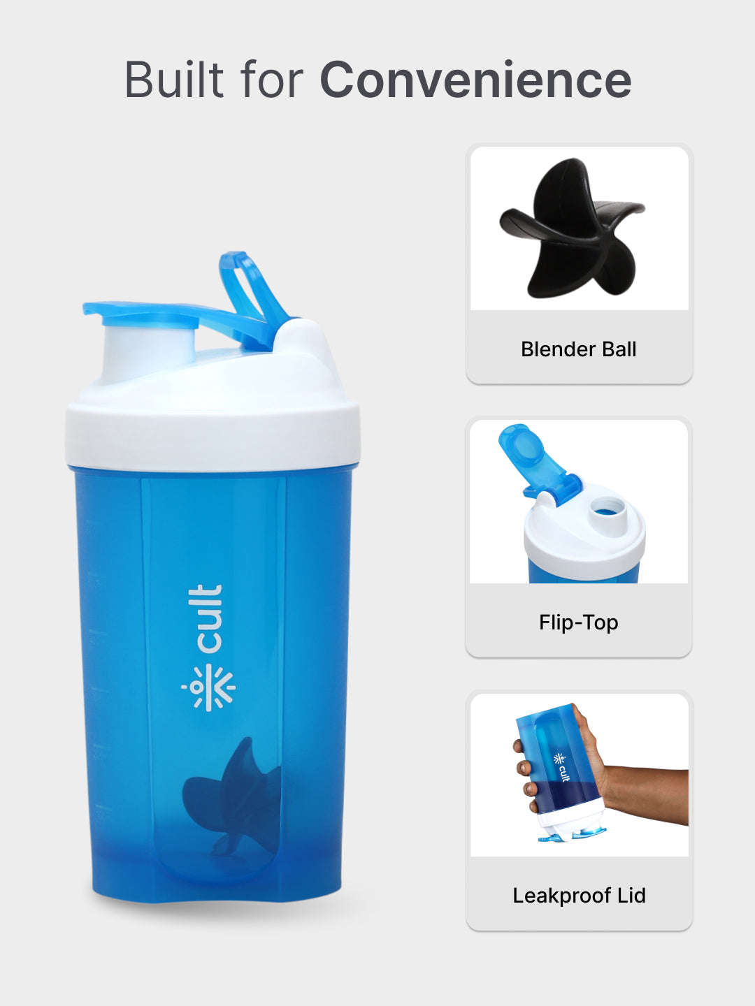 cult Mini Shaker 600ML Unisex Blue
