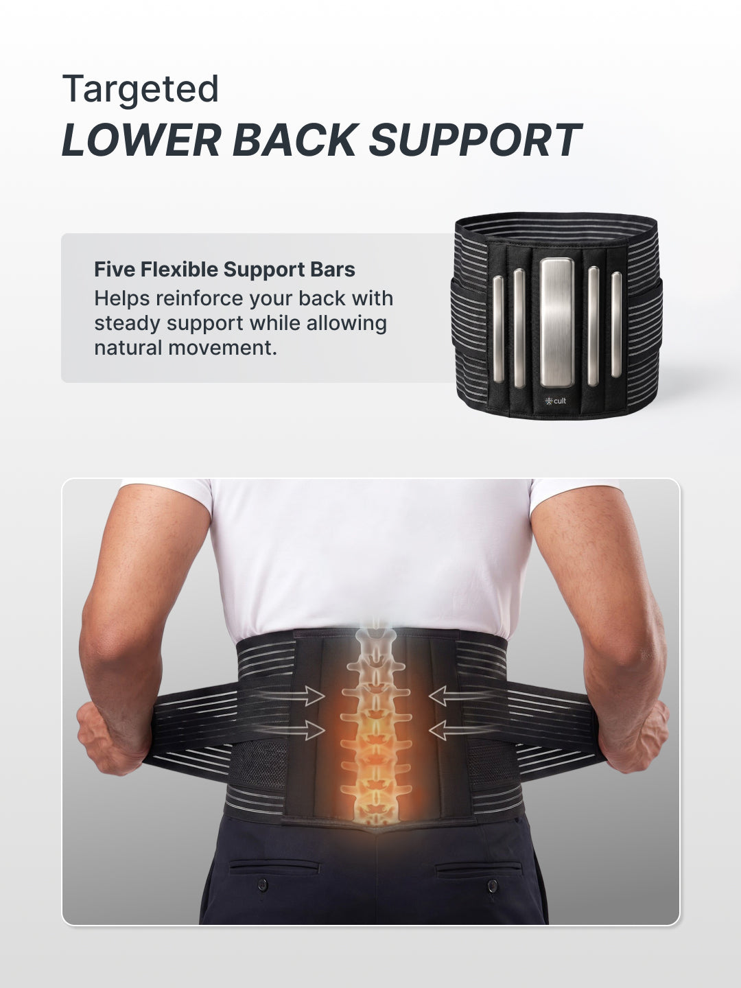Cult Lumbar Support Belt Black
