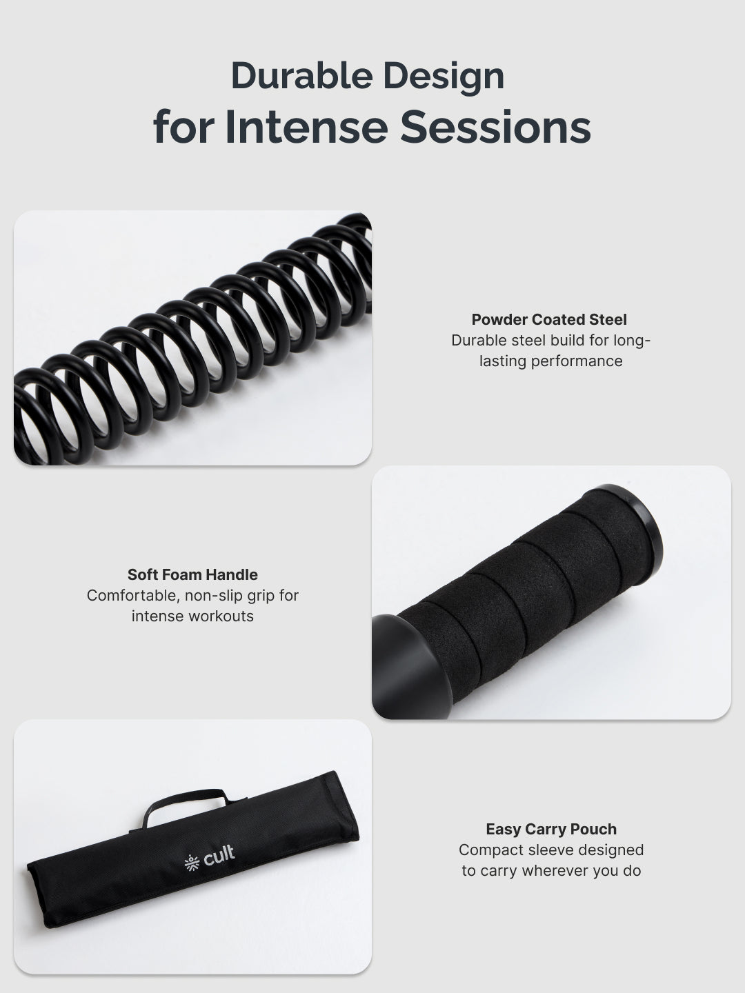 cult Ropeless Battle Rope Heavy-Duty Portable Strength Trainer for Full-Body & HIIT Workouts