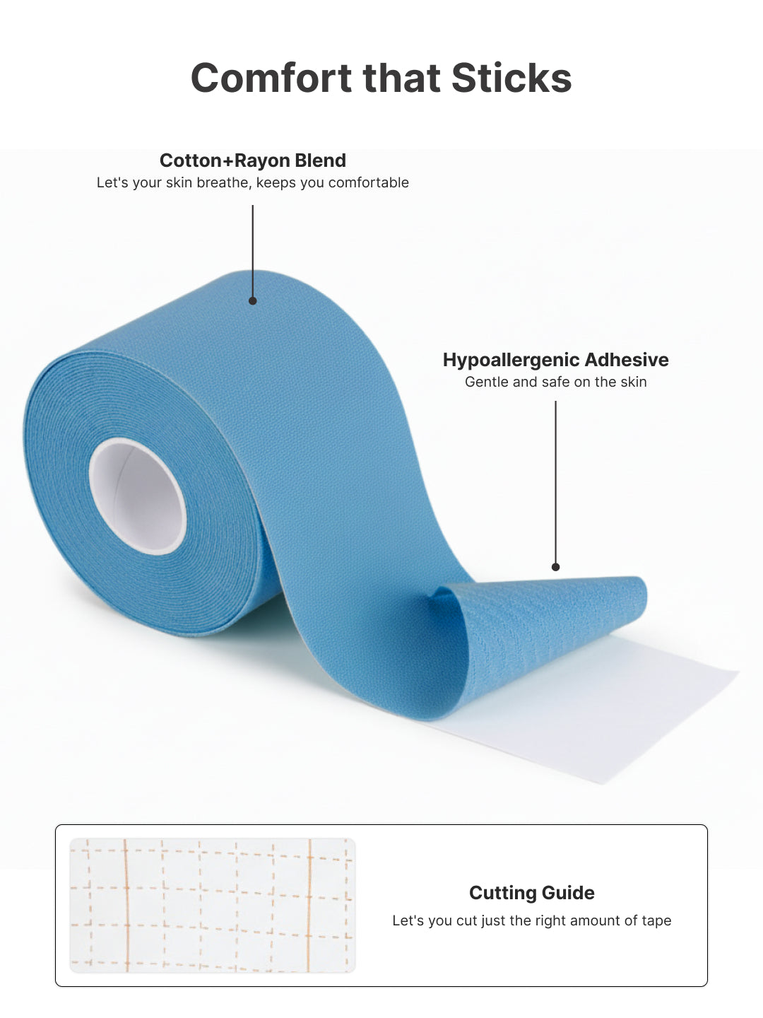 cult Kinesiology Tape Blue - Muscle Support & Injury Recovery