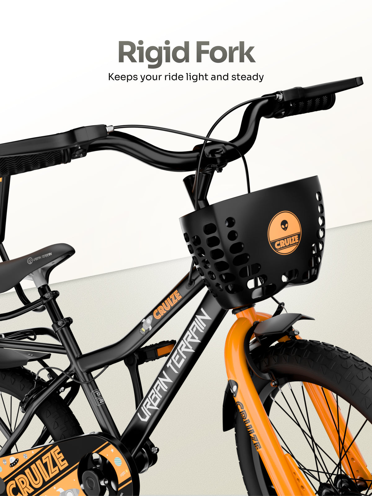 Urban Terrain Cruize 20T Single Speed Kids Cycle, Black