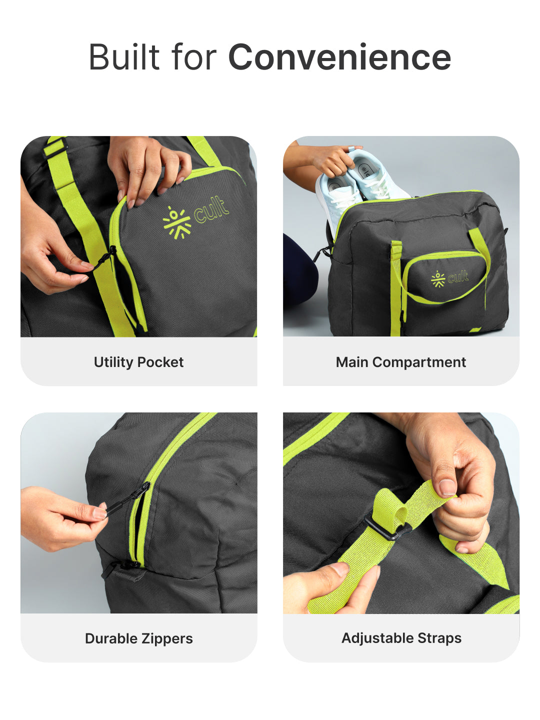 cult Foldable Duffle Bag  30L Olive