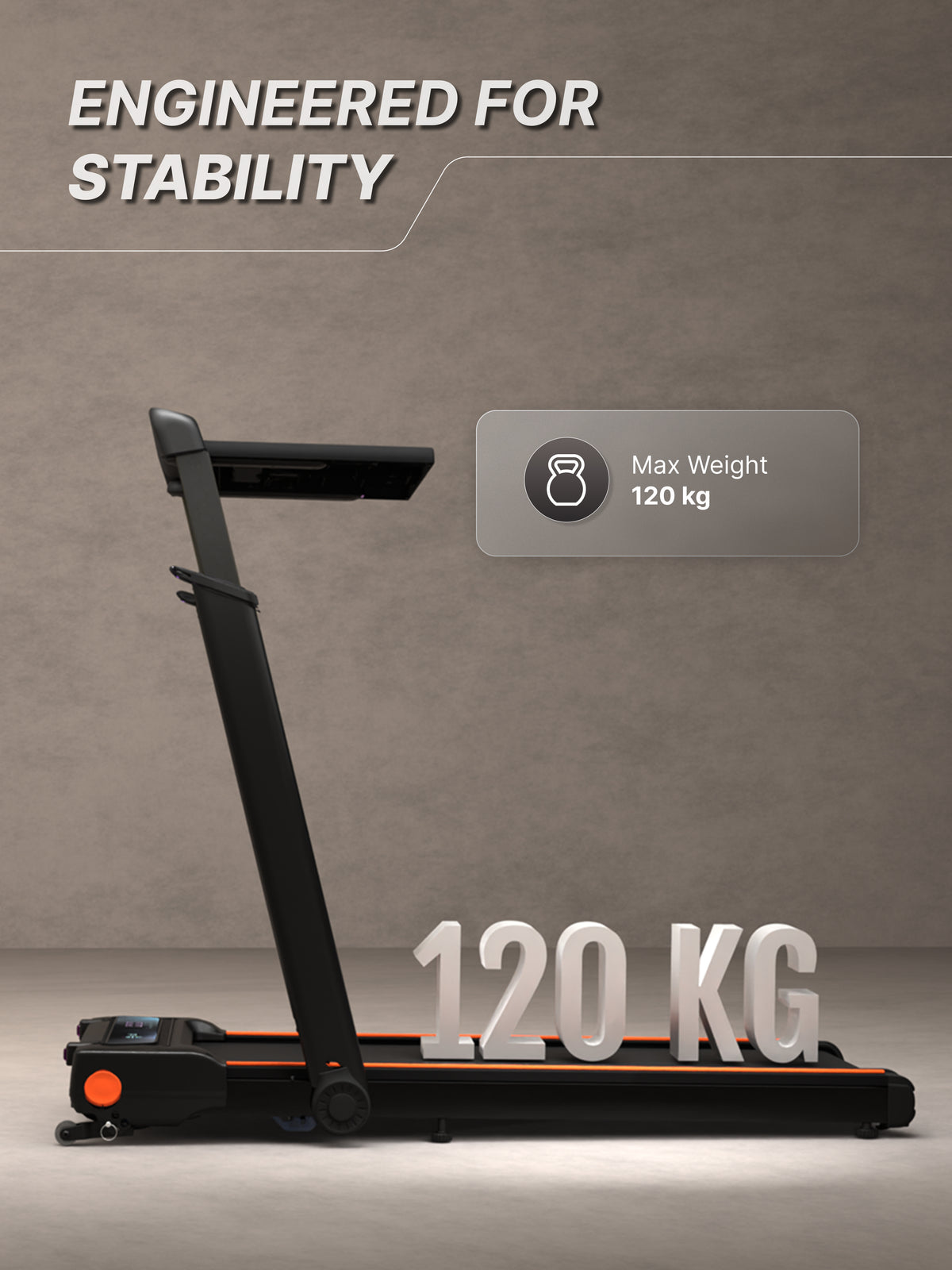 Cult Treadmill with Desk 5.5 HP Peak Motorized 3 in 1 Foldable Treadmill for Home Workout | Max User 120kg, Speed up to 12 km/hr with Adjustable & Detachable Desk with Tablet Holder (with 6 Months Extended Warranty)