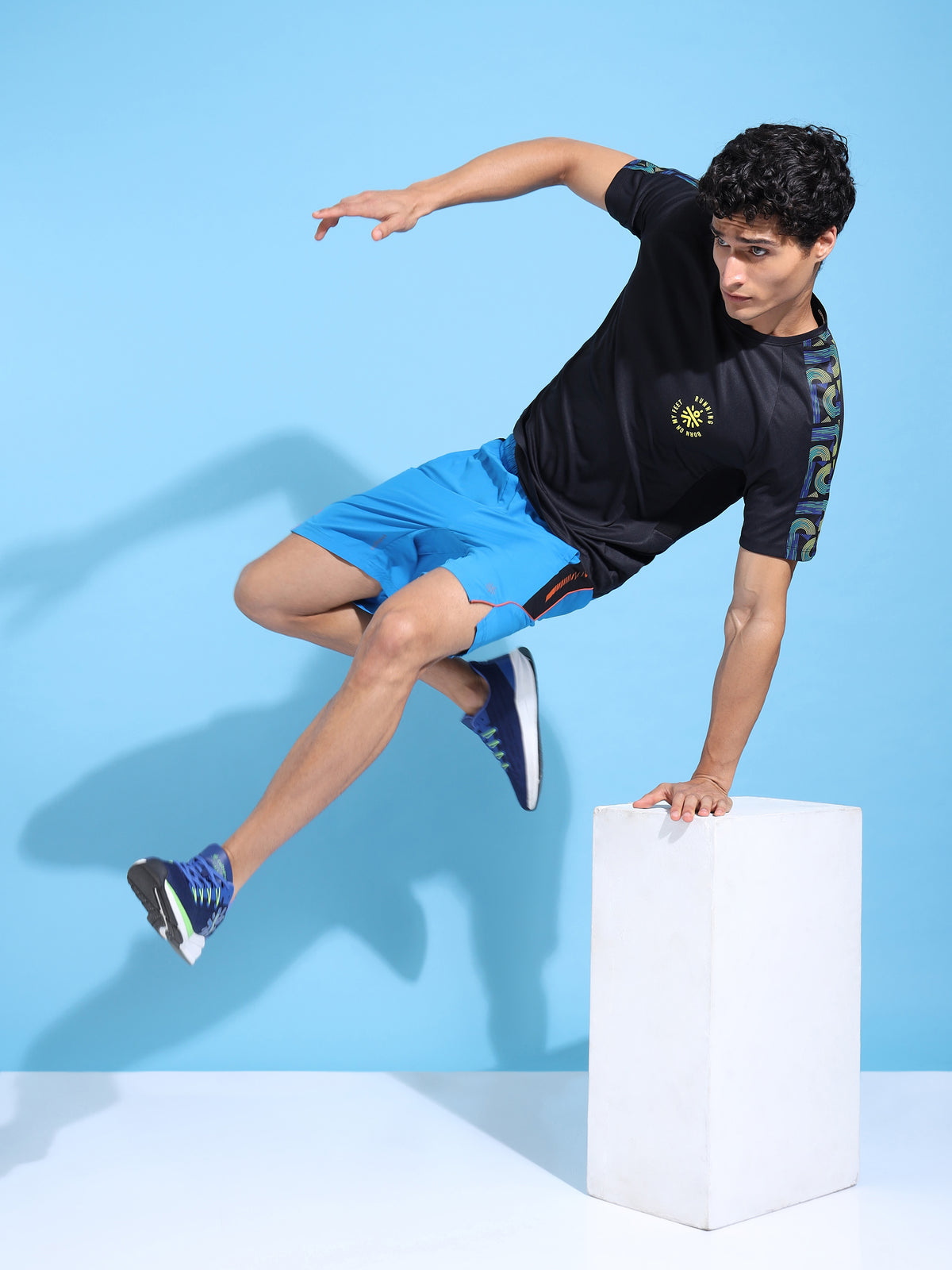 Panelled T-shirt with Sleeve Taping