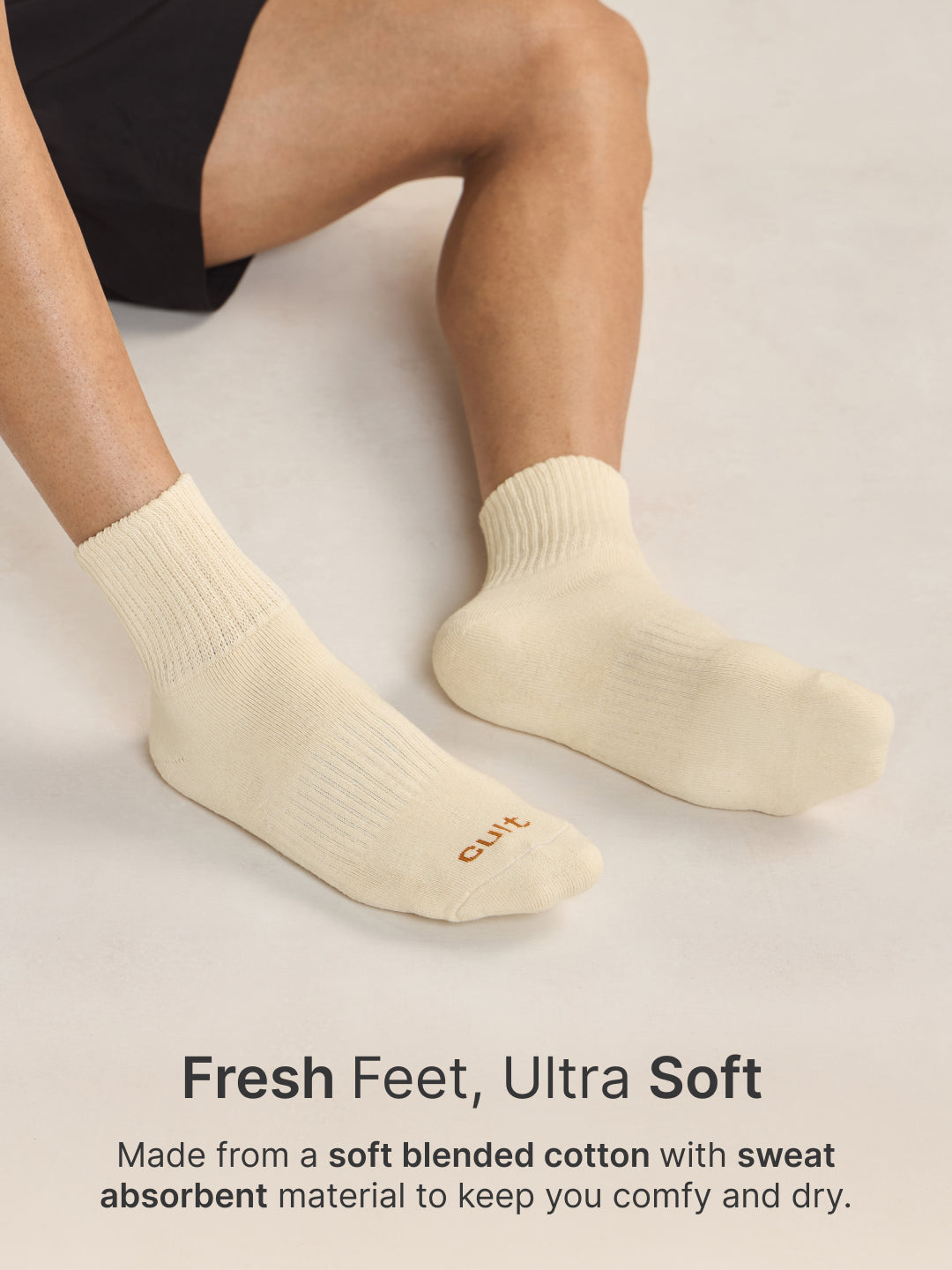 CULT Men's Crew Length Cotton Socks  Ultra Soft, Breathable & Anti-Microbial  Casual & Sports Socks with Moisture-Absorbent Fabric