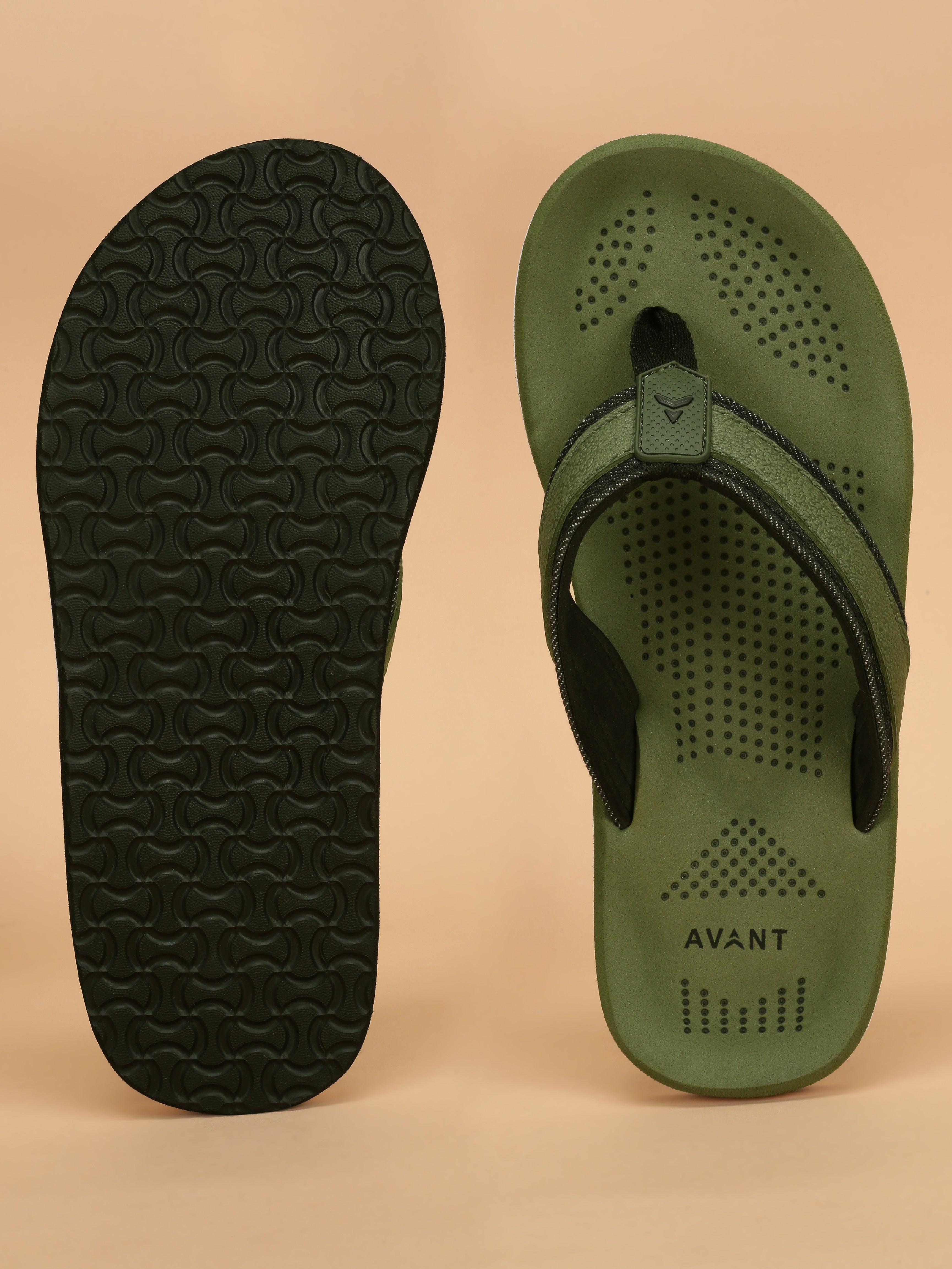 Avant Men's Brook Flip Flops - Green/Black