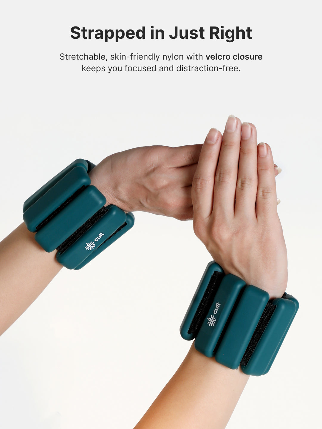 Adjustable Ankle and Wrist Weights (450 g x 2) pair with Removable 60 g Slots Green Customisable Weights for Running, Walking, Yoga & Workouts
