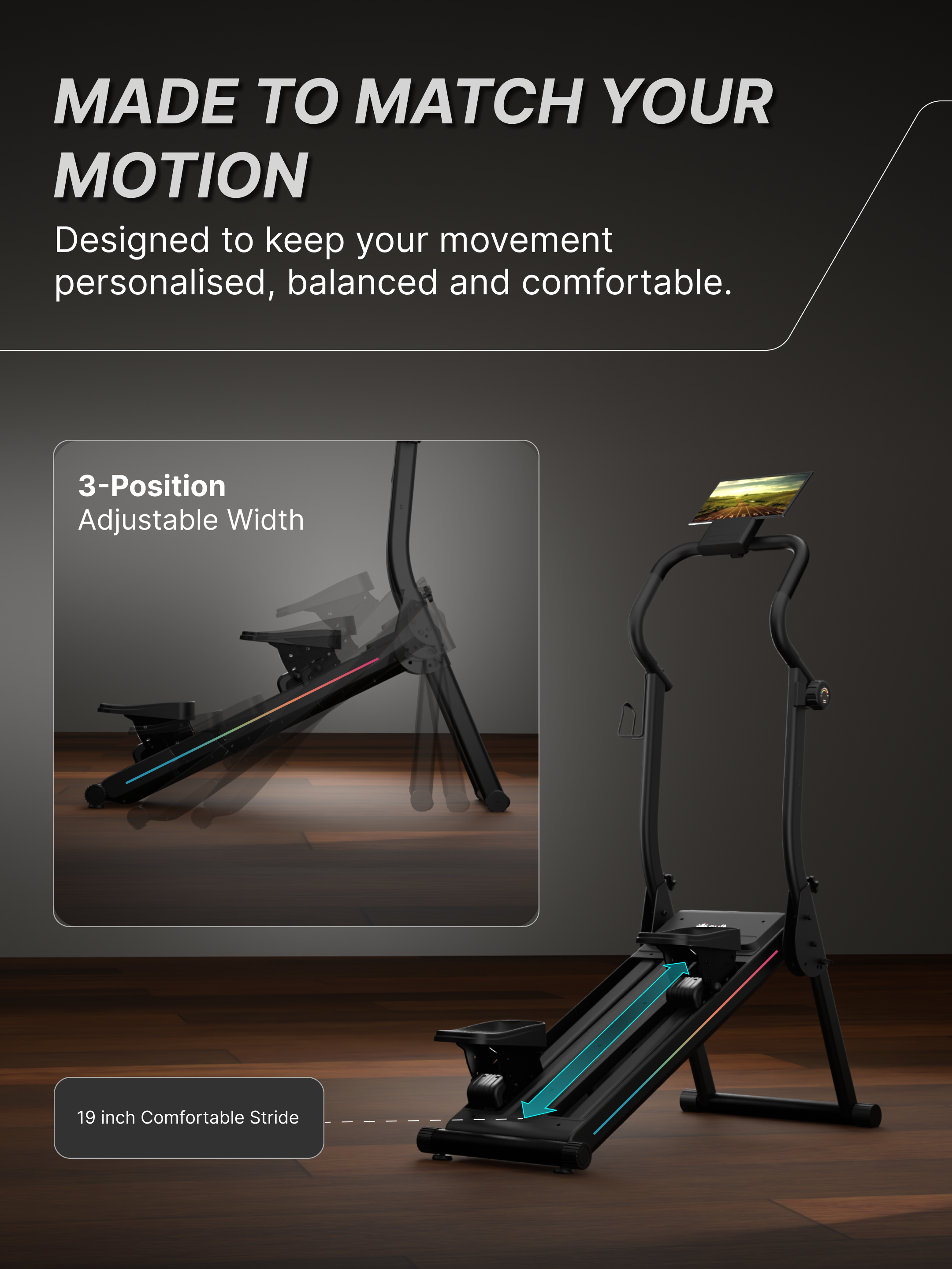Cult Ever Climb Climber Machine | 150 kg Max Weight | 8-Level Magnetic Resistance | 3-Level Incline & Pedal Inclination | Foldable with Wheels | LED Display & Tablet Holder | Ideal for Home use (with 6 months extended warranty)