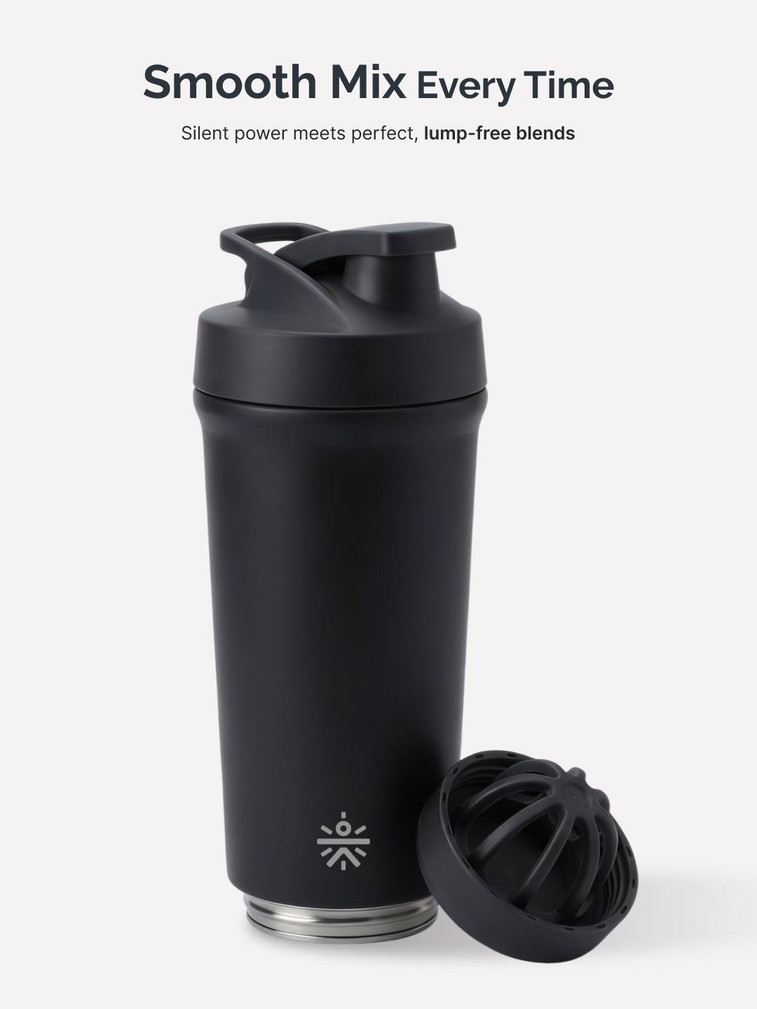 Cult Black Steel Shaker Bottle 700 ml with Bottom Opener – Leakproof & Built for Performance
