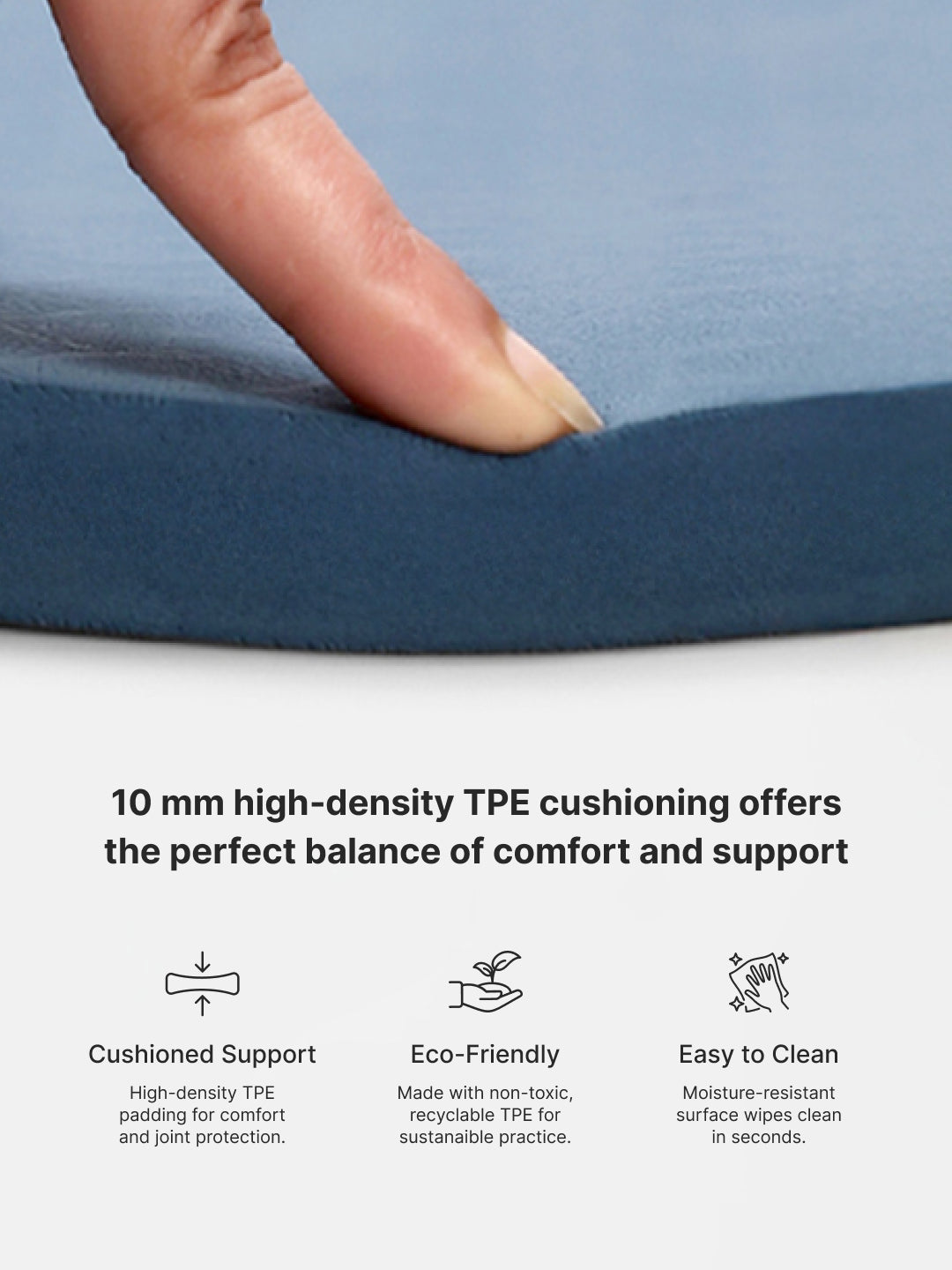 CULT TPE Yoga Mat 10mm Extra Thick with Carry Strap and Bag   Non-Toxic, Latex-Free, Anti-Slip, Tear-Resistant & Lightweight   Superior Cushioning for Joint Support, Meditation & Home Workouts- Teal