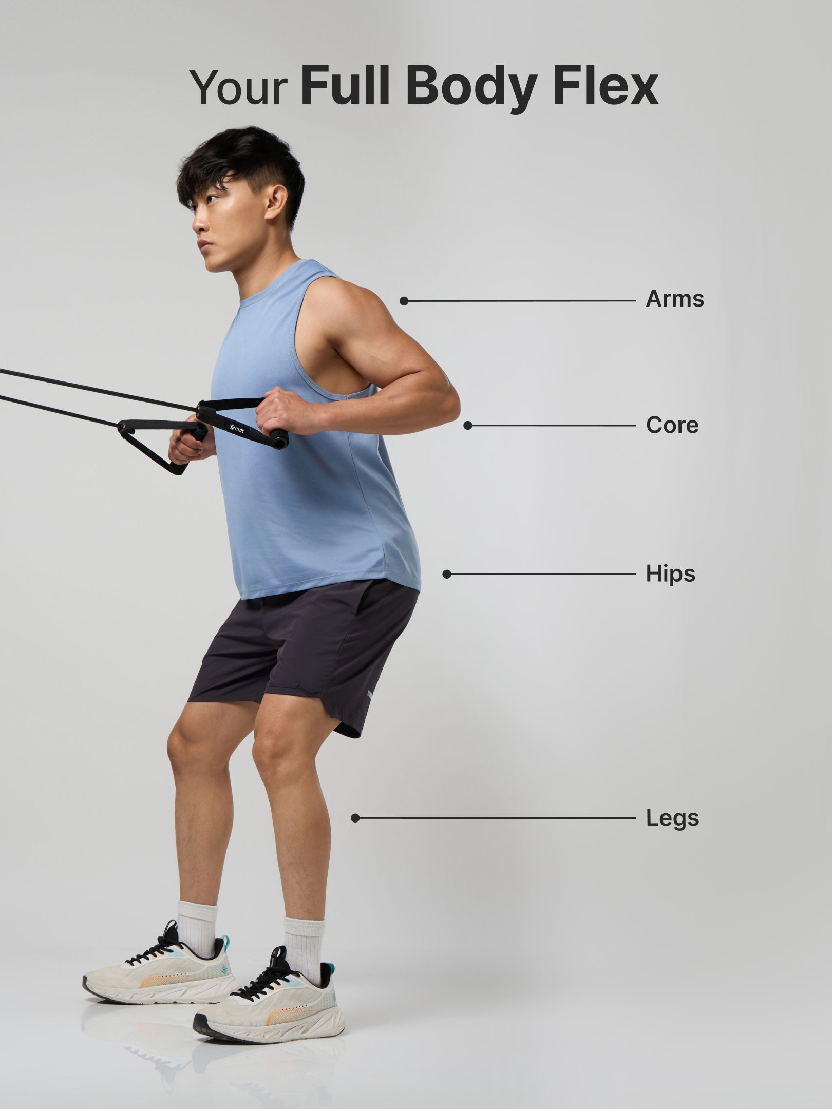 Cult Toning Tube for Exercise & Stretching with Foam Handles, Door Anchor | Resistance Band Suitable for Home & Gym Workout for Men & Women | Extra Heavy Resistance 15-18 Kgs, Black