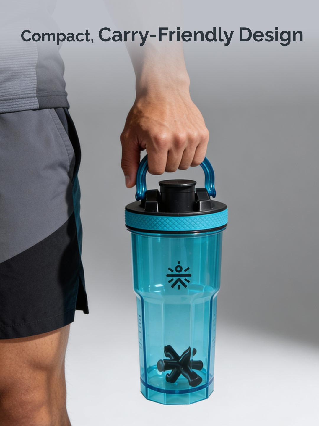 CULT FrostBlend Shaker Bottle, Premium Leak-Proof Multipurpose Shaker for Workout & Daily Use (Blue 600ml)