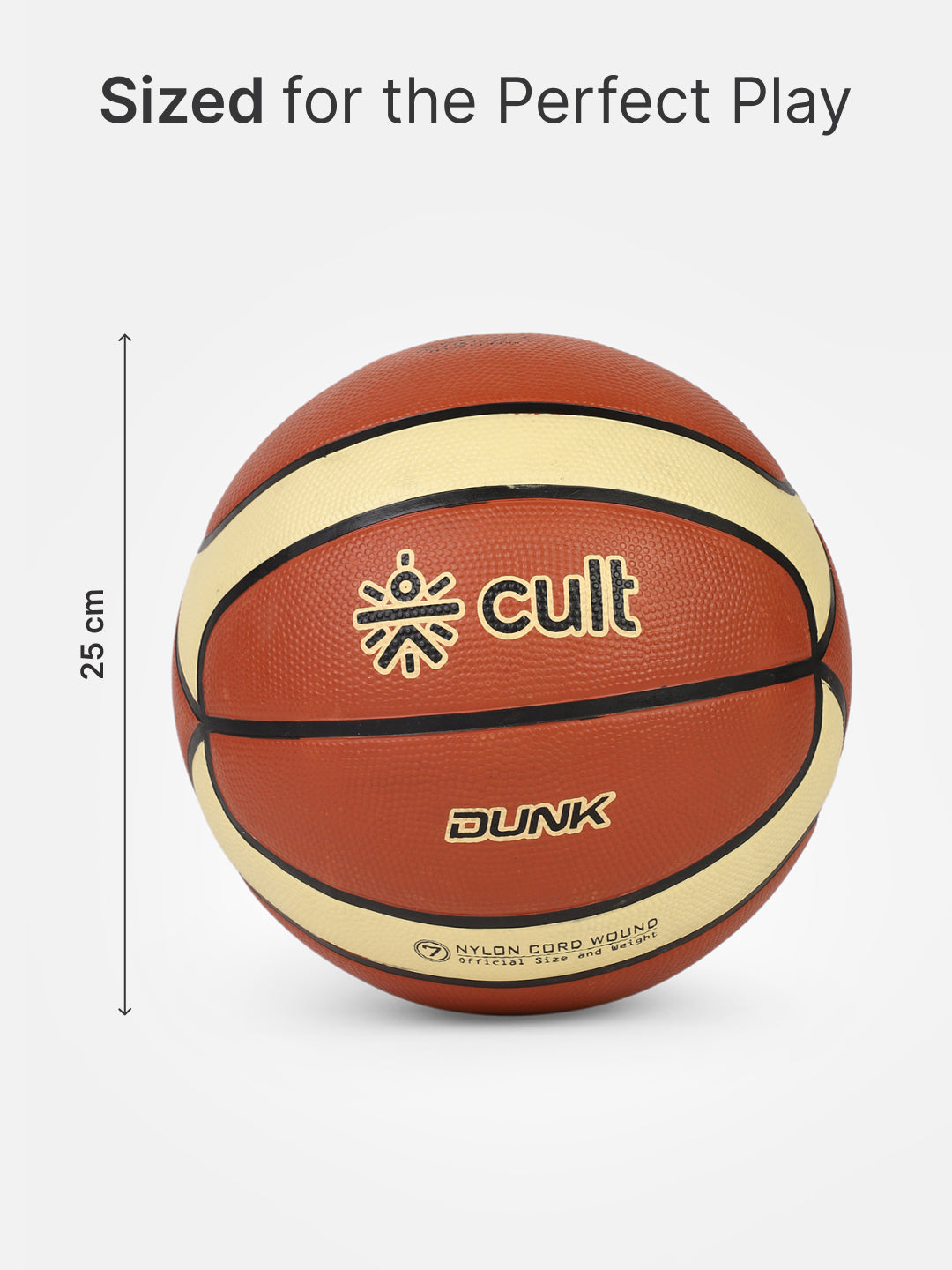 Cult Basketball Combo  Premium Dunk 7 No (Brown/Cream) + Ball Pump