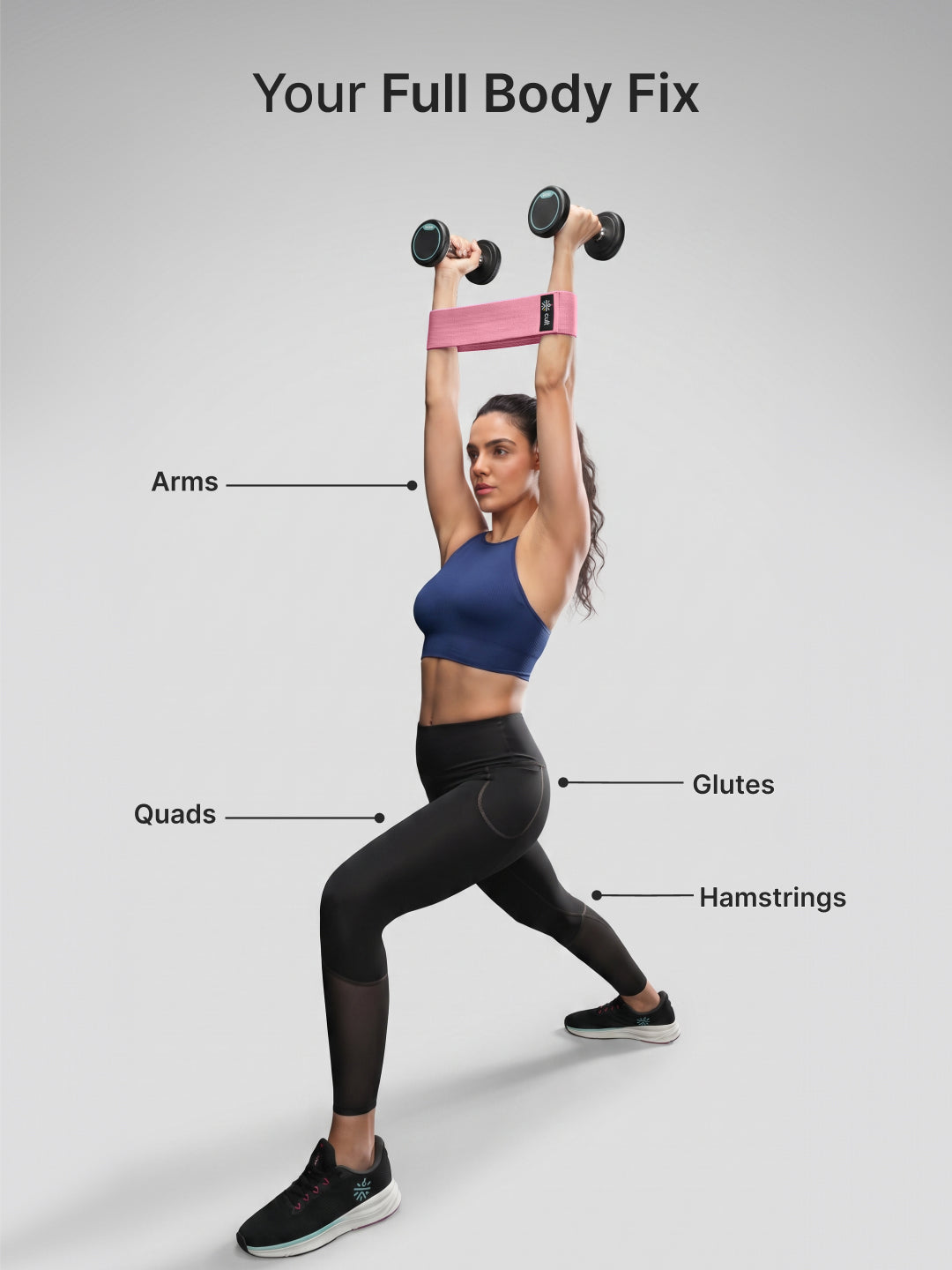 Cult Hip Band Pack of 1 - Workout Band | Light Resistance (14–25 kg) Pink