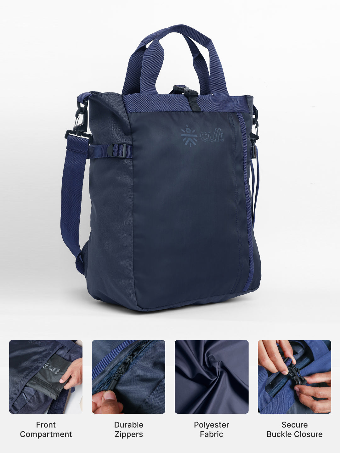 Work to Play Laptop Backpack 35L - Water-Repellent, Multi-Functional Bag with Trolley Sleeve With Shoe Bag - Blue