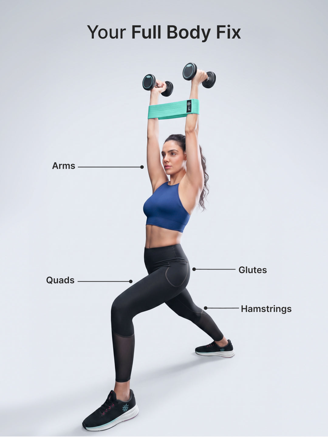 Cult Hip Band Pack of 1 - Workout Band | Medium Resistance (25–35 kg) Green
