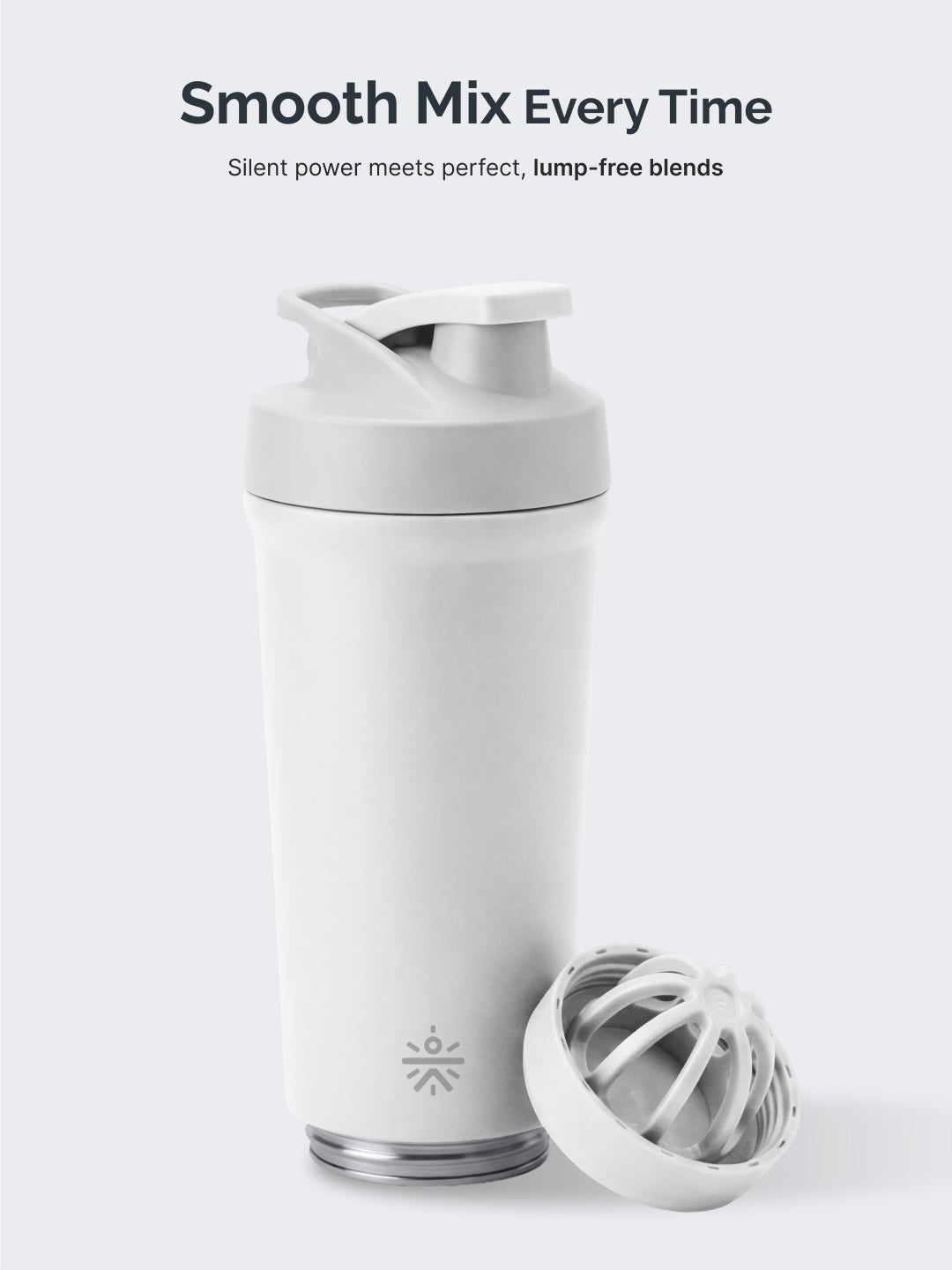 Cult White Steel Shaker Bottle 700 ml with Bottom Opener – Leakproof & Built for Performance