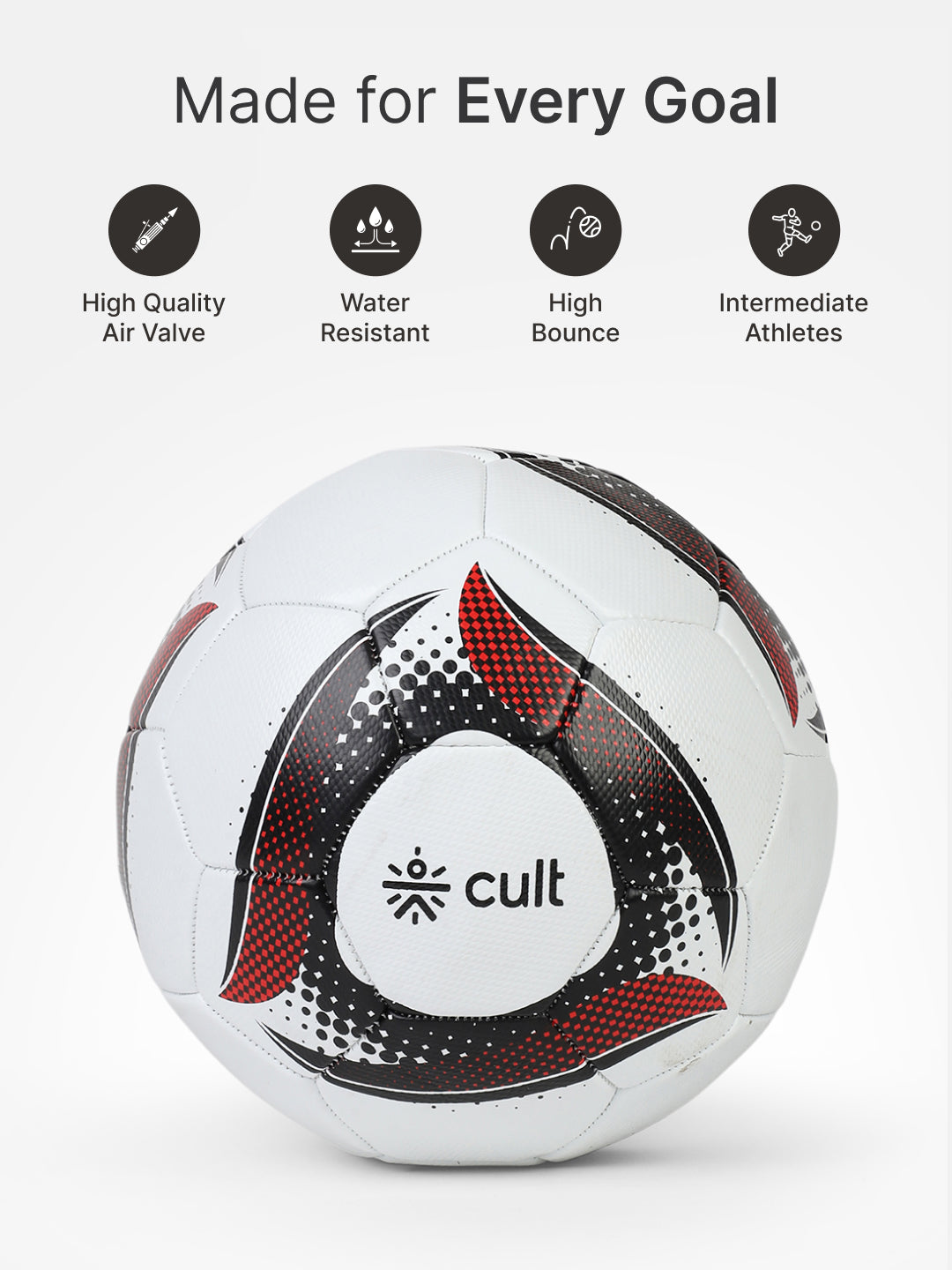 Cult Football Combo  MS Glider Red 32P + Ball Pump