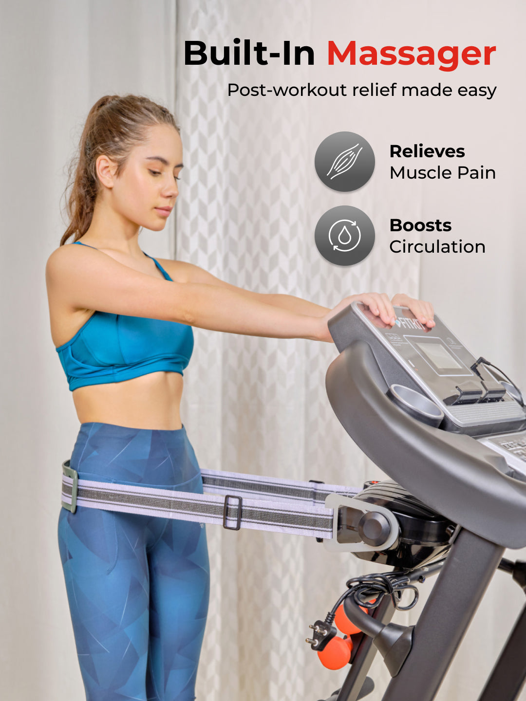 FT100M Treadmill 4.5HP | Massager | 3-level Manual-Incline | Max Weight-110kg | Max Speed-14.8kmph (with 6 months extended warranty)