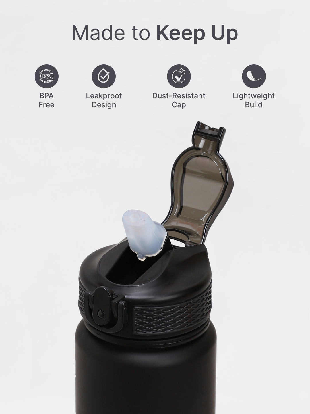 Motivational Bottle Set of 1L and 2L Black